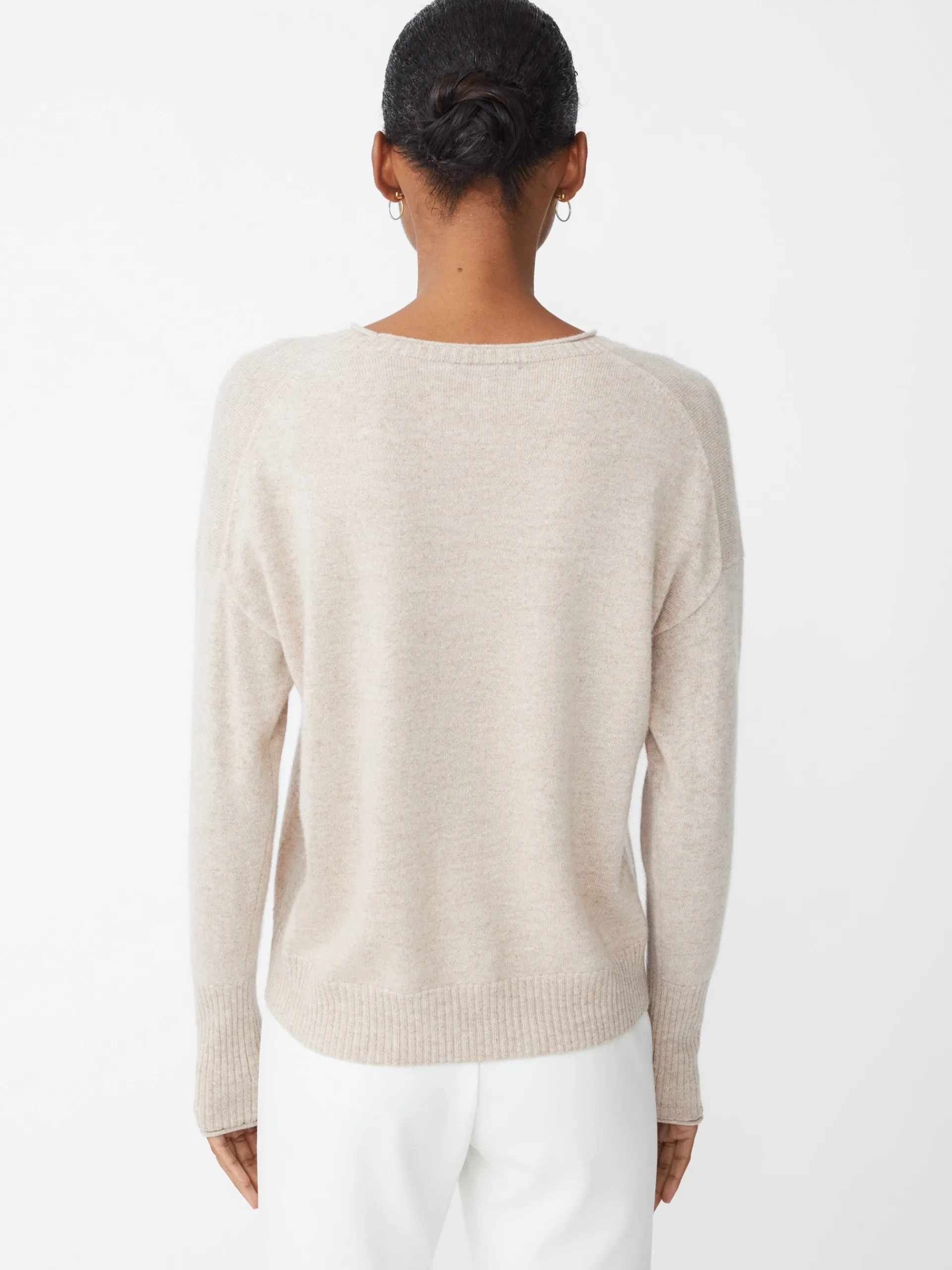 J.McLaughlin Caitie Cashmere Sweater HeatherOatmeal New