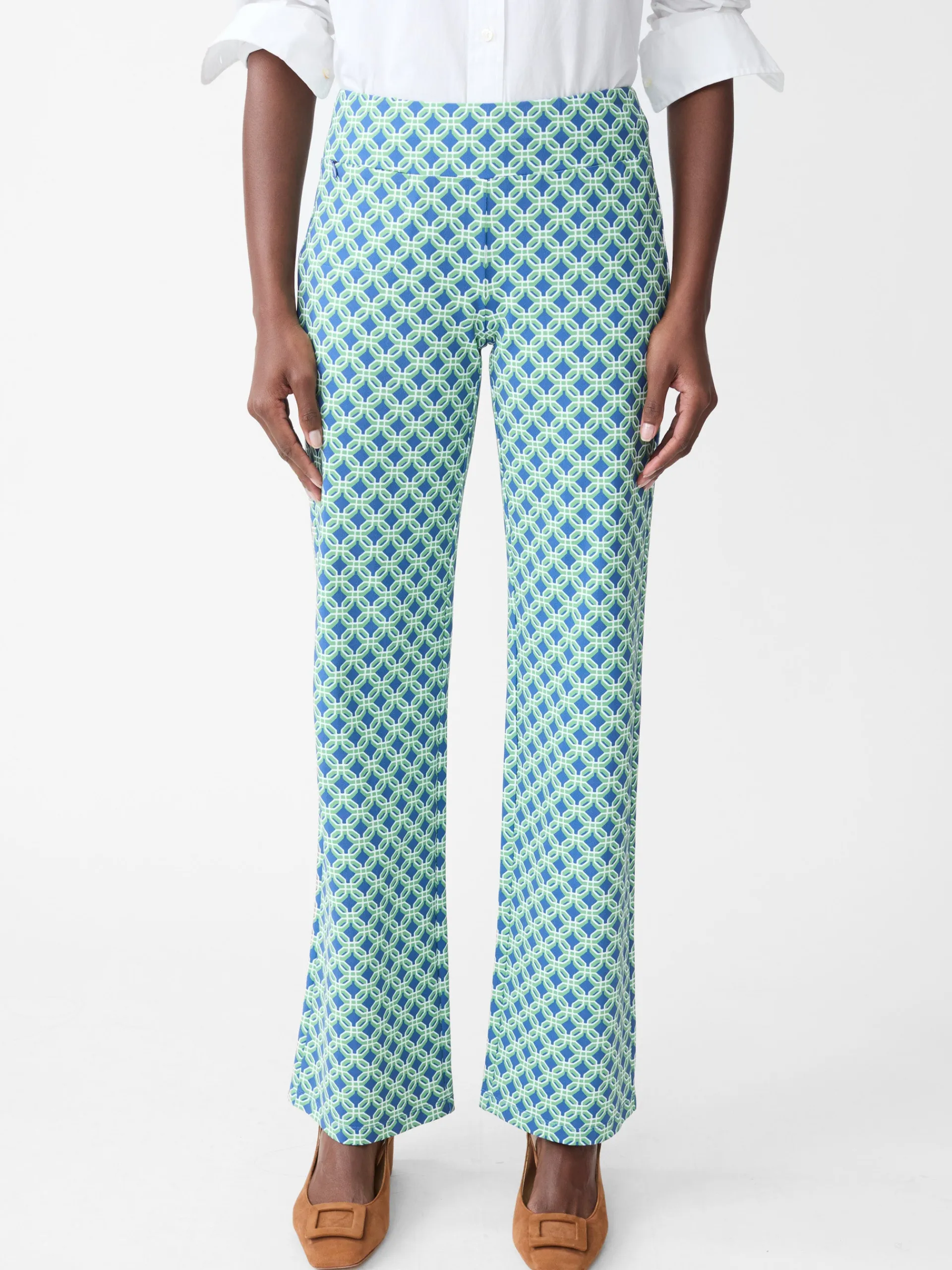 J.McLaughlin Carmel Pants in Splendor Link Blue/Green Cheap