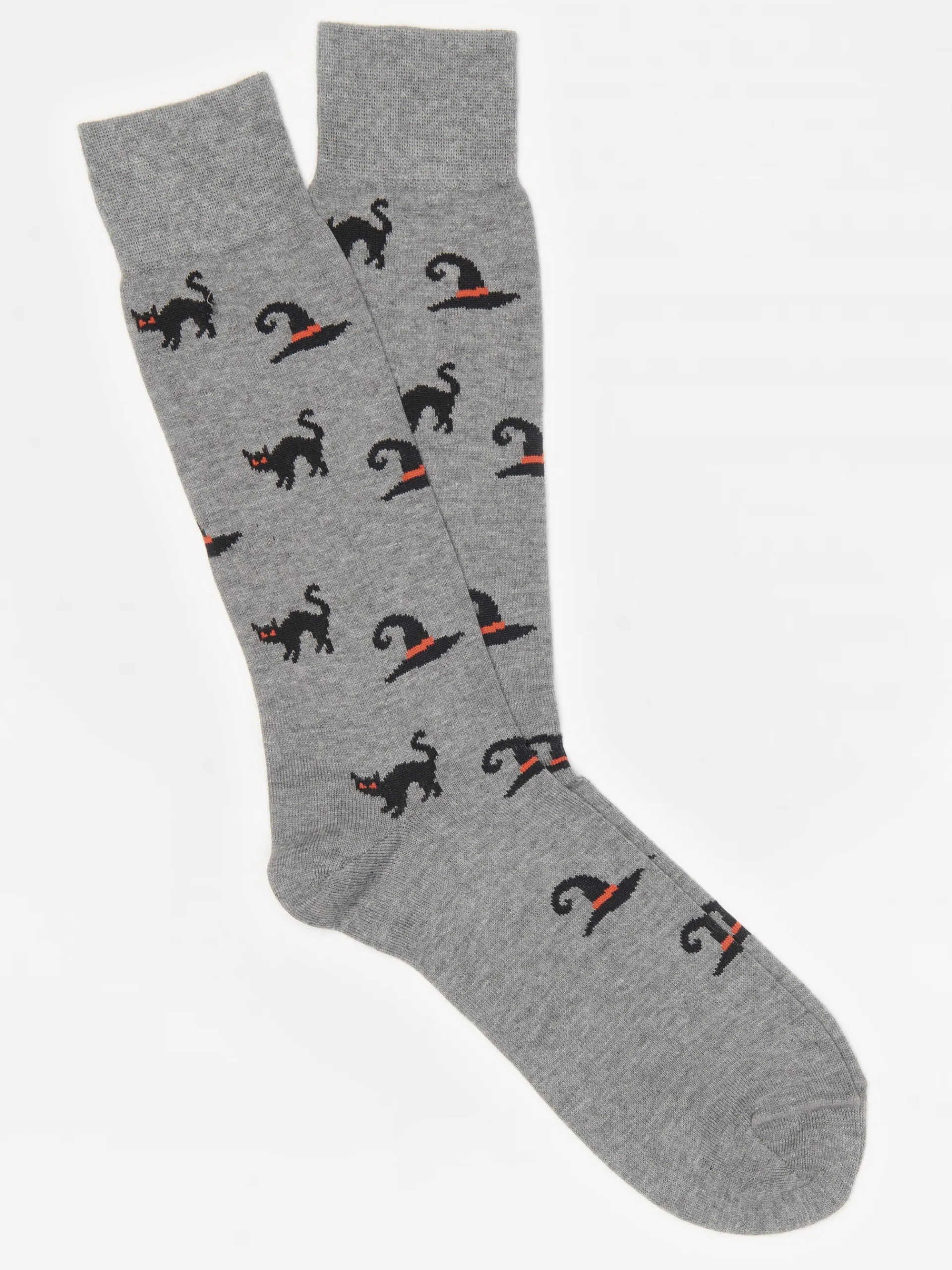 J.McLaughlin Cat and Witch Sock Grey Fashion