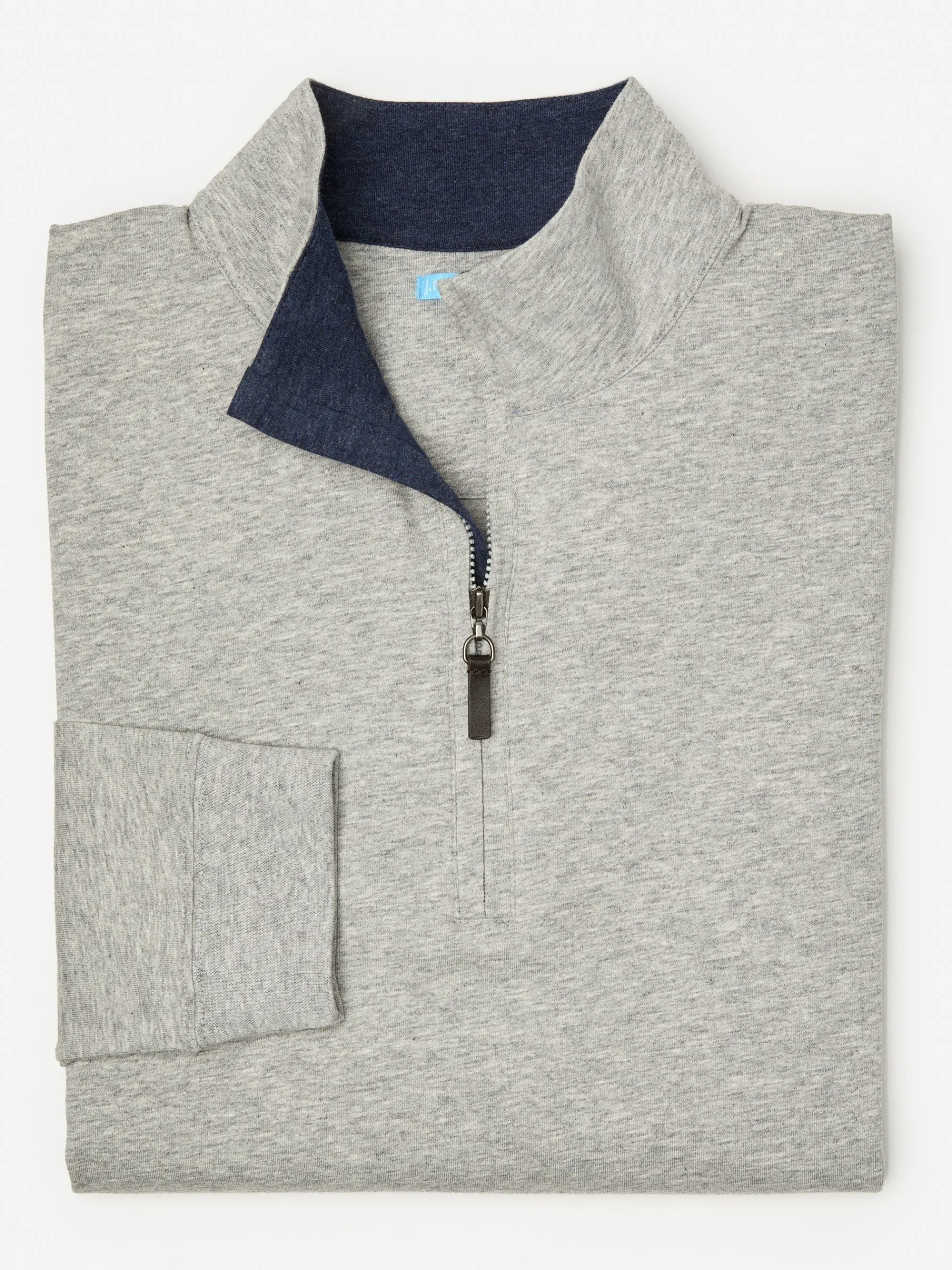 J.McLaughlin Clermont Cotton 1/4 Zip HeatherGrey Fashion