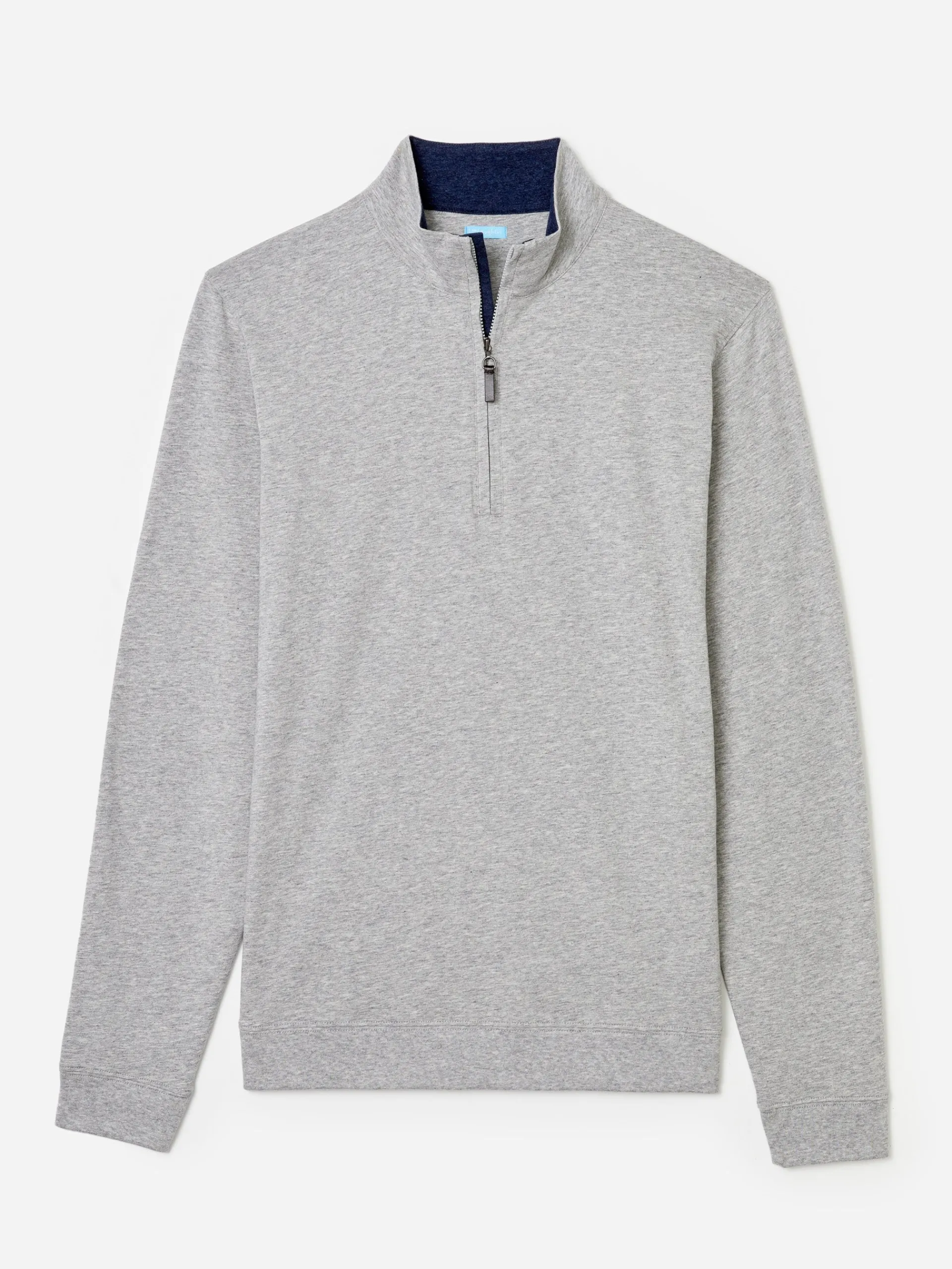 J.McLaughlin Clermont Cotton 1/4 Zip HeatherGrey Fashion