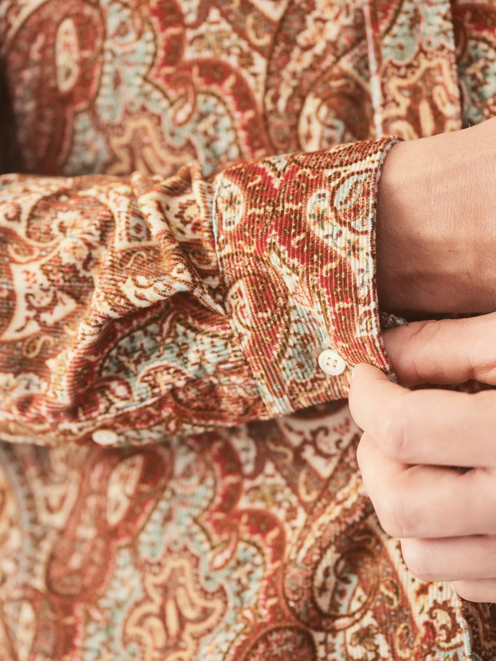 J.McLaughlin Collis Classic Fit Shirt in Paisley Brown/Burgundy/Tan Shop