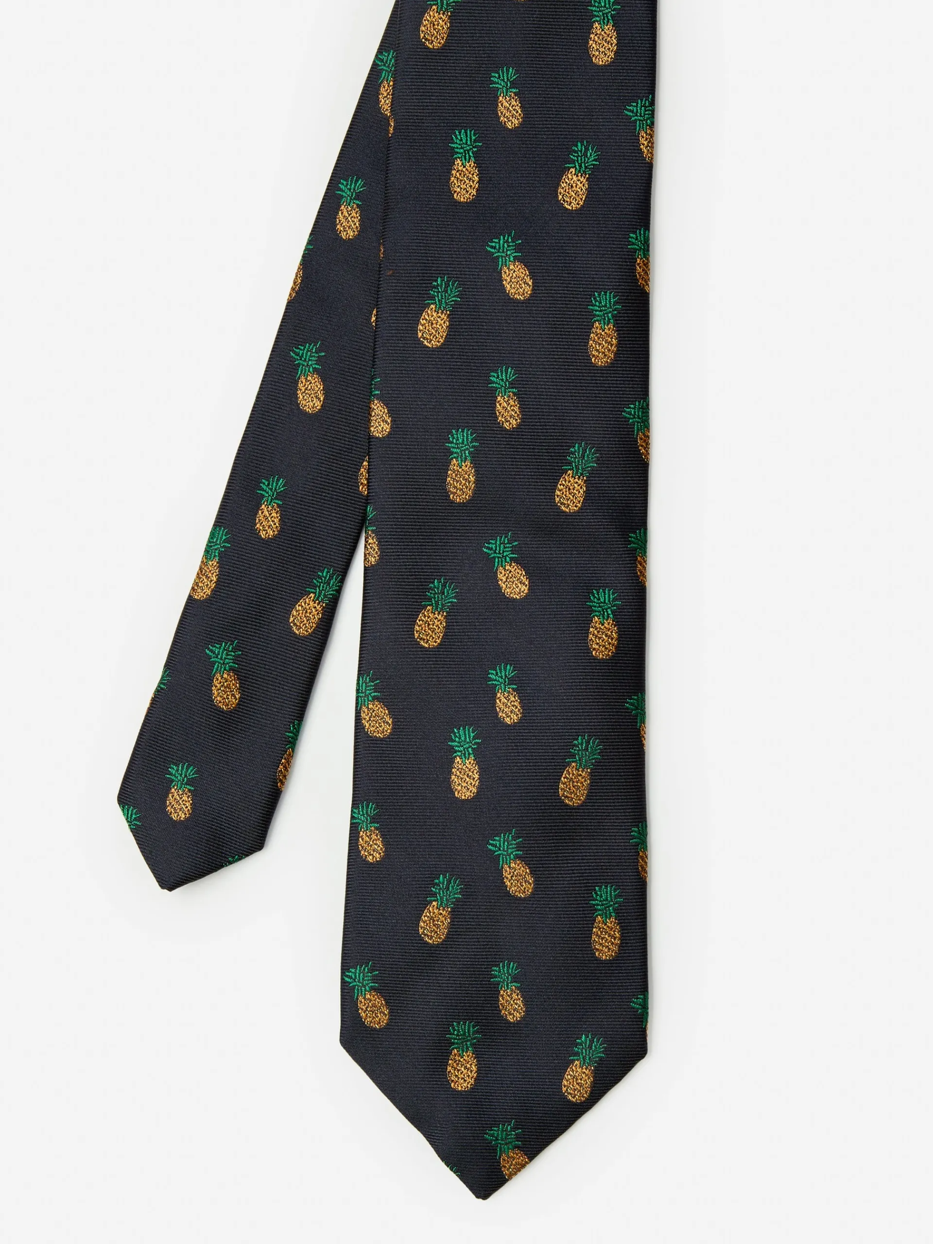 J.McLaughlin Cotton Silk Tie in Pineapple Navy Discount