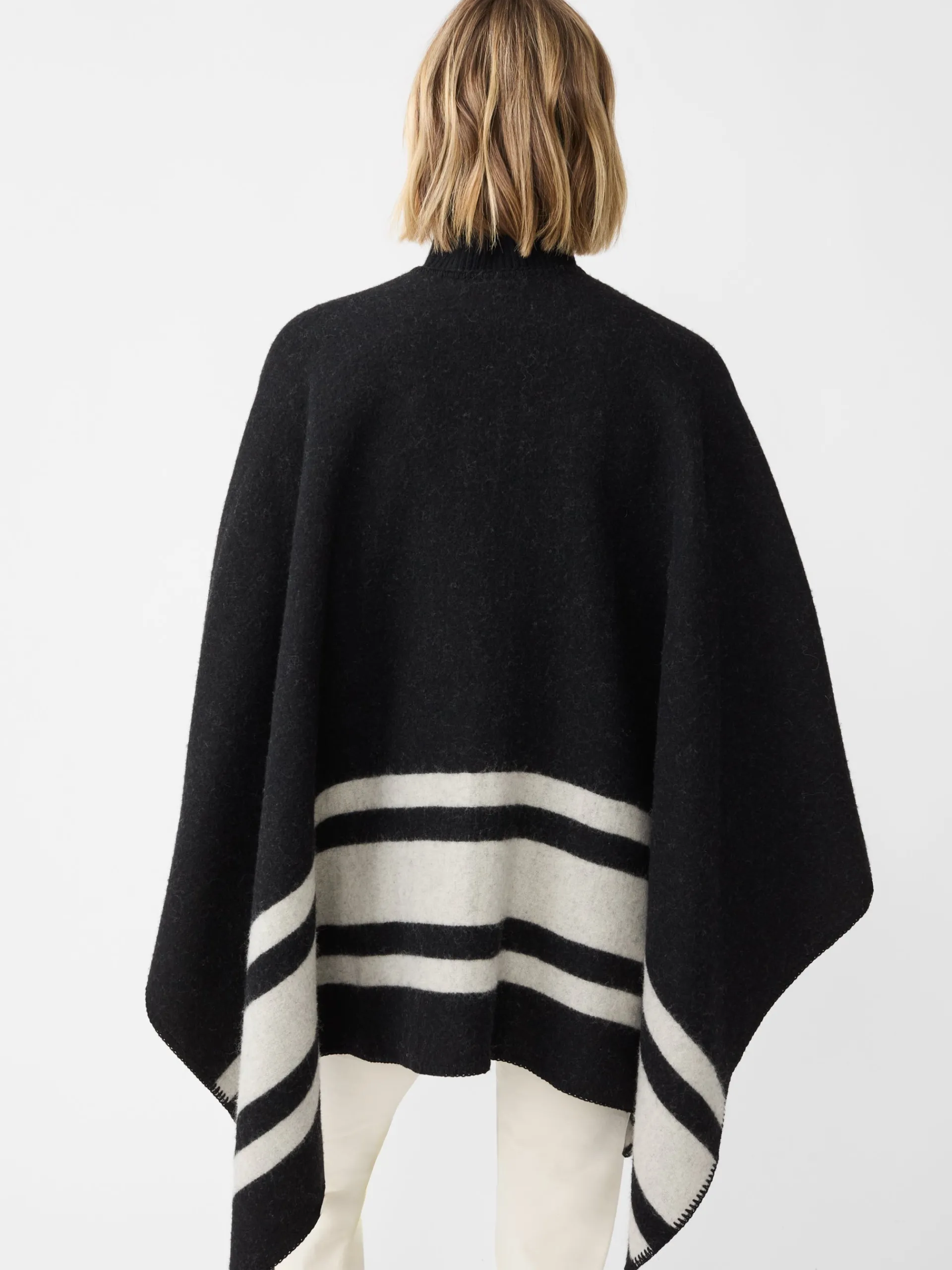 J.McLaughlin Deanna Reversible Wrap in Color Block Black/OffWhite Sale