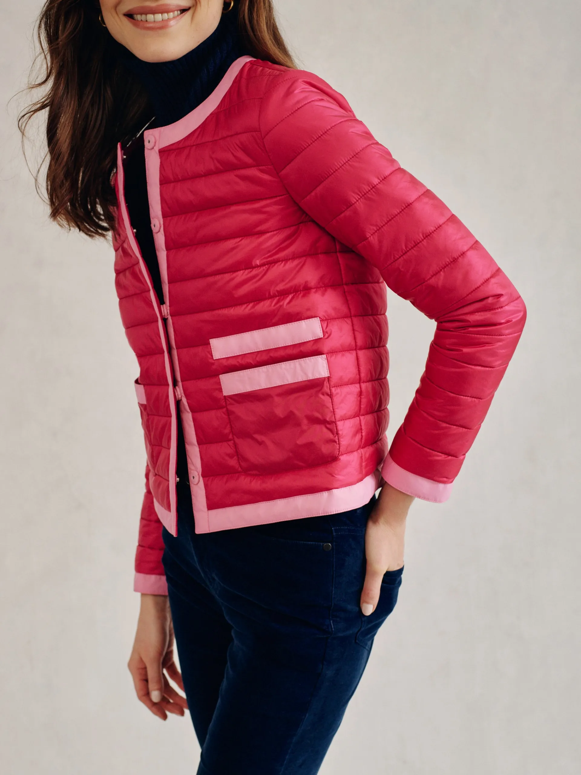 J.McLaughlin Eva Puffer Jacket Fuchsia Best Sale