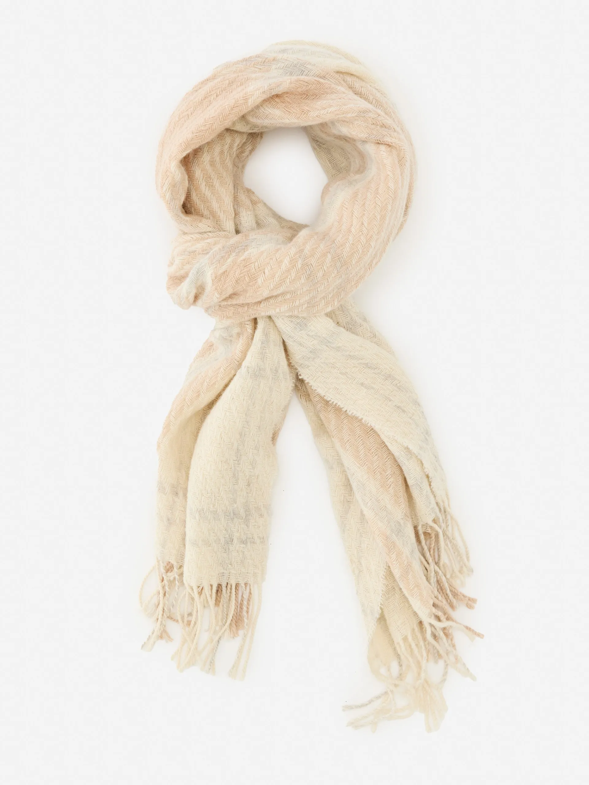 J.McLaughlin Federica Scarf in Plaid OffWhite/Camel Shop
