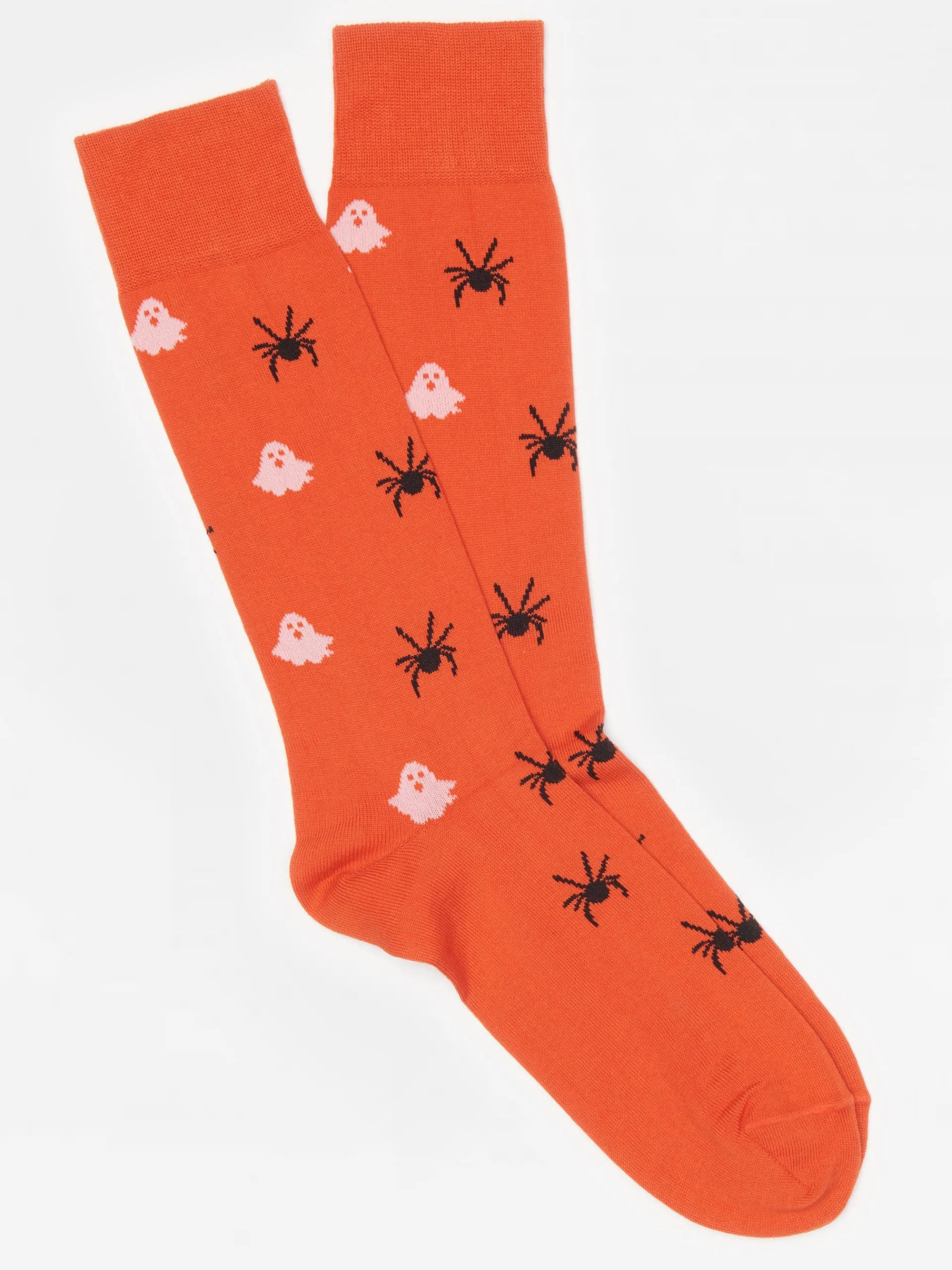 J.McLaughlin Ghost and Spider Socks Orange New