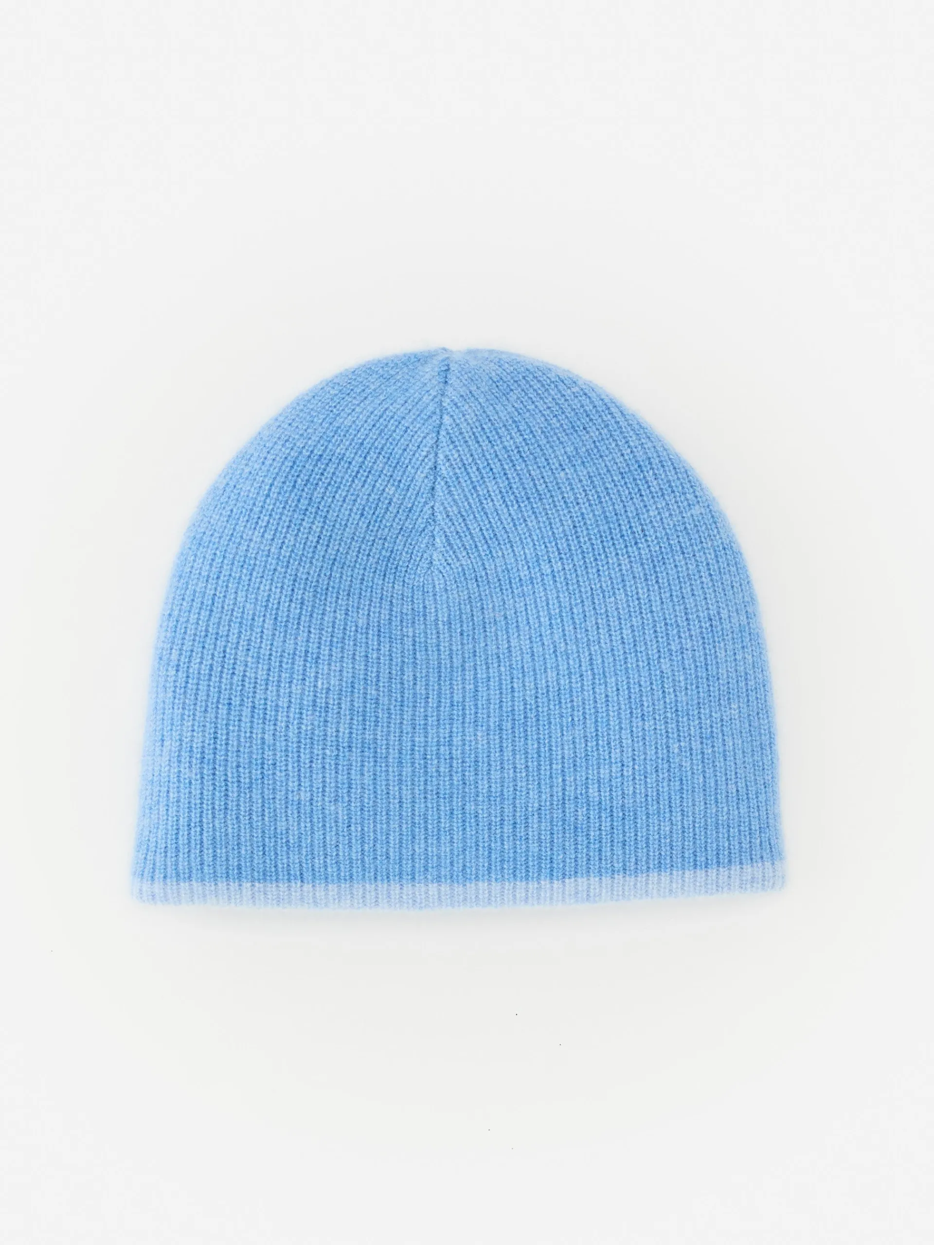 J.McLaughlin Giulia Cashmere Beanie MediumBlue/LightHeatherBlue Clearance