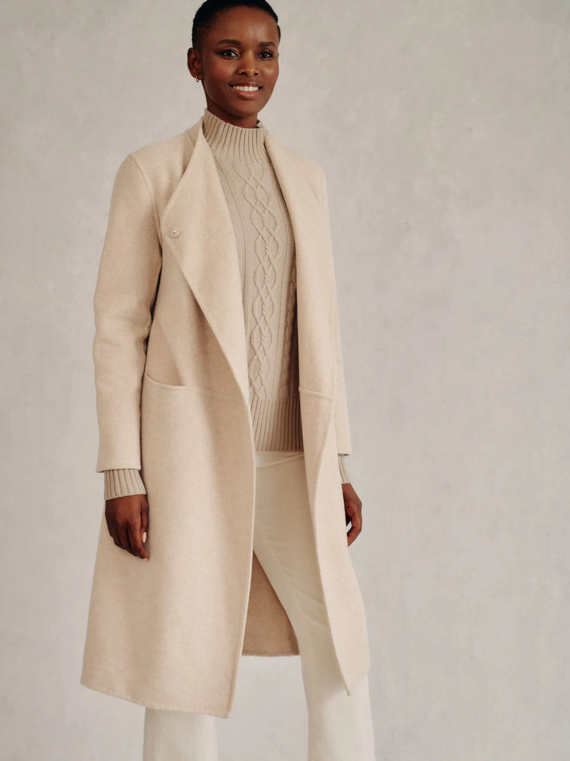 J.McLaughlin Iryna Wool Coat Sand Sale