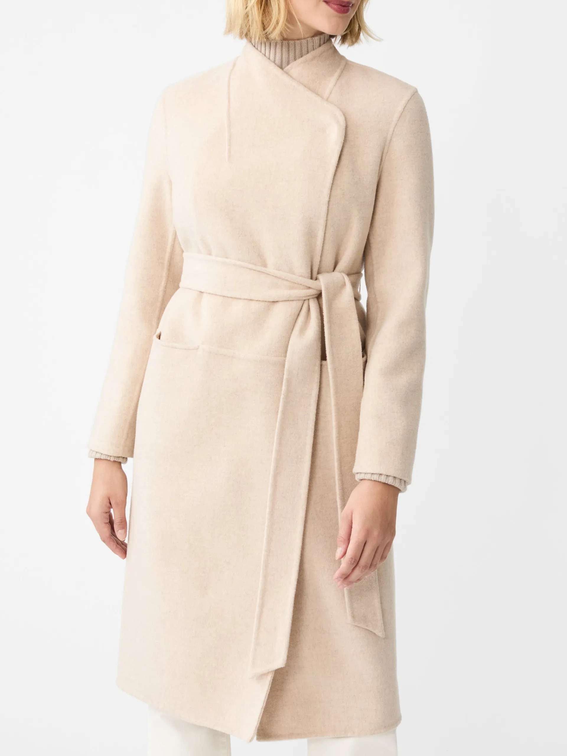 J.McLaughlin Iryna Wool Coat Sand Sale