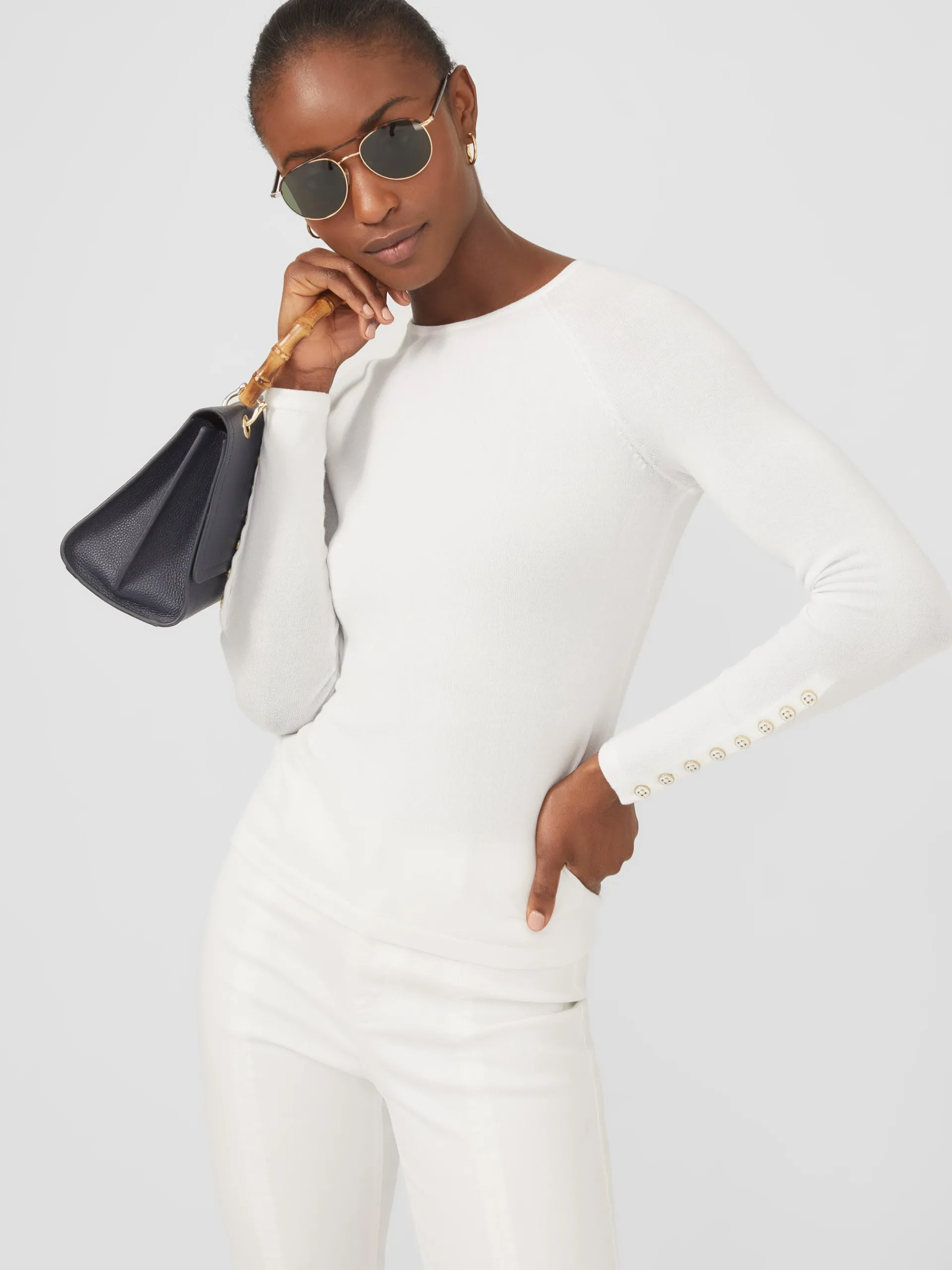 J.McLaughlin Jamey Sweater White Discount