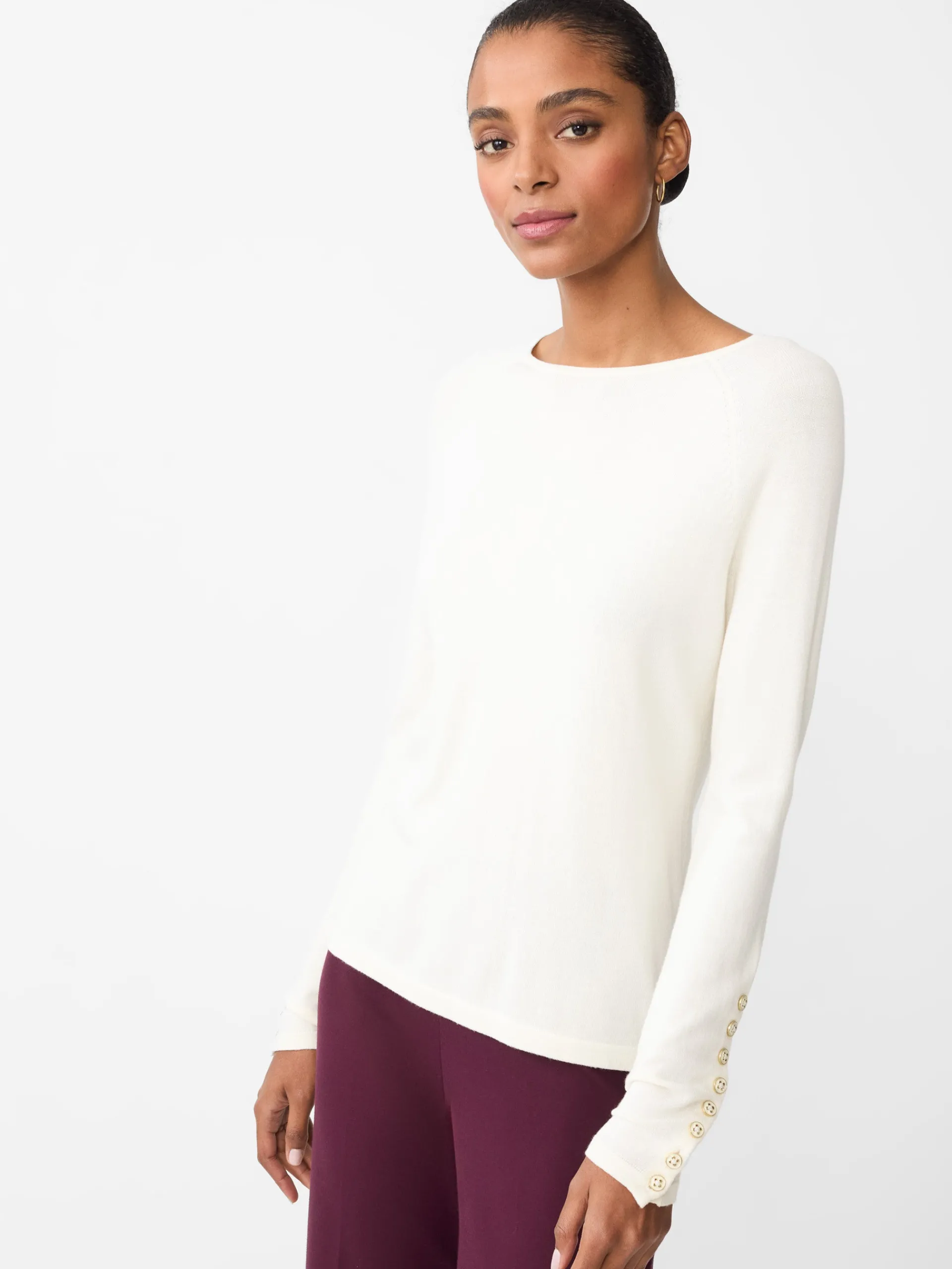 J.McLaughlin Jamey Sweater EgretWhite Sale