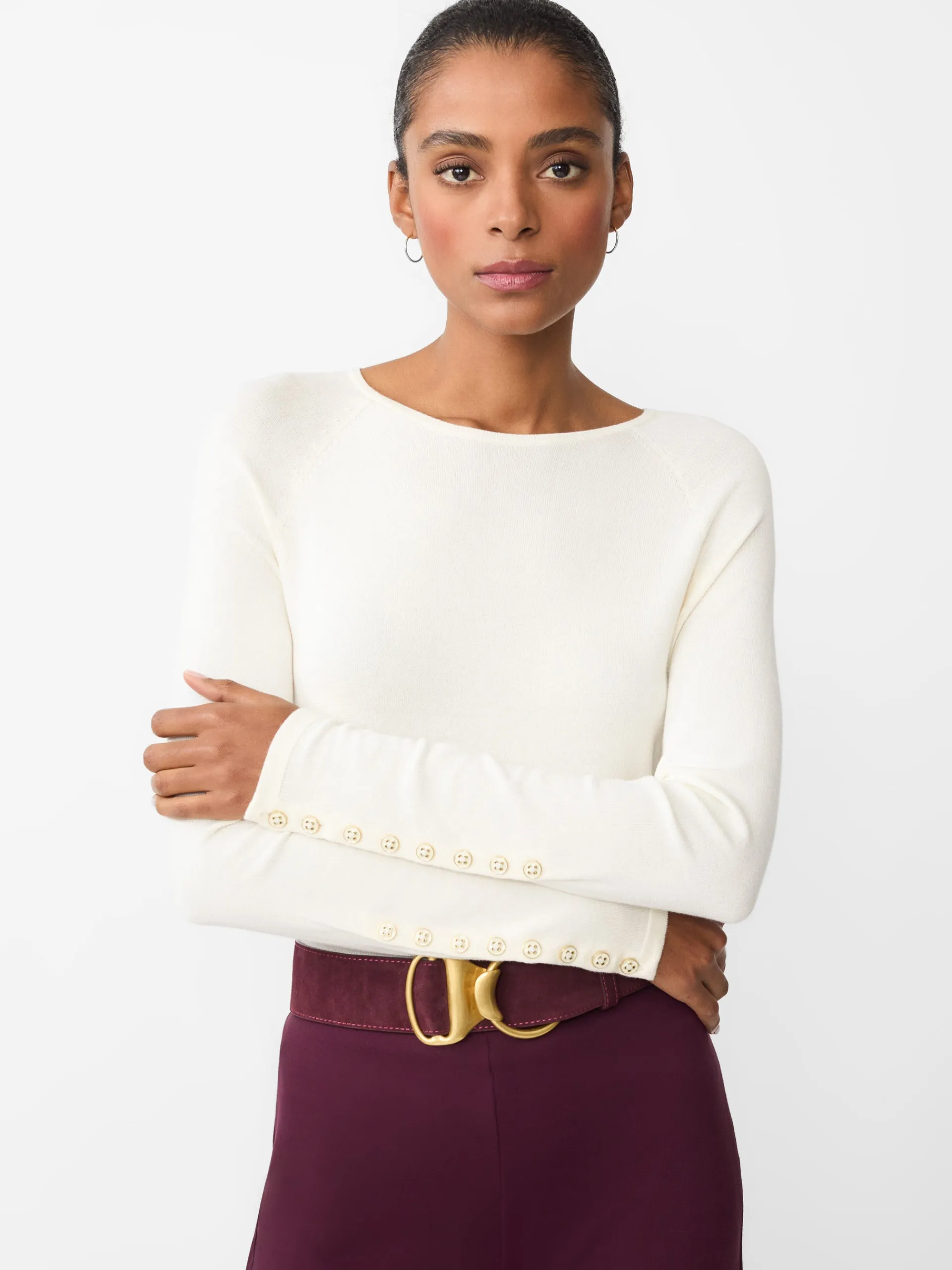 J.McLaughlin Jamey Sweater EgretWhite Sale