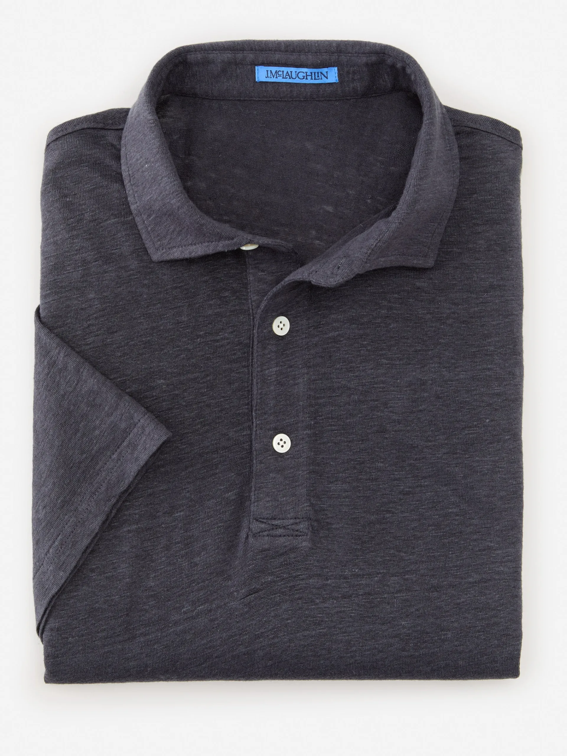 J.McLaughlin Larkspur Linen Polo Navy Online