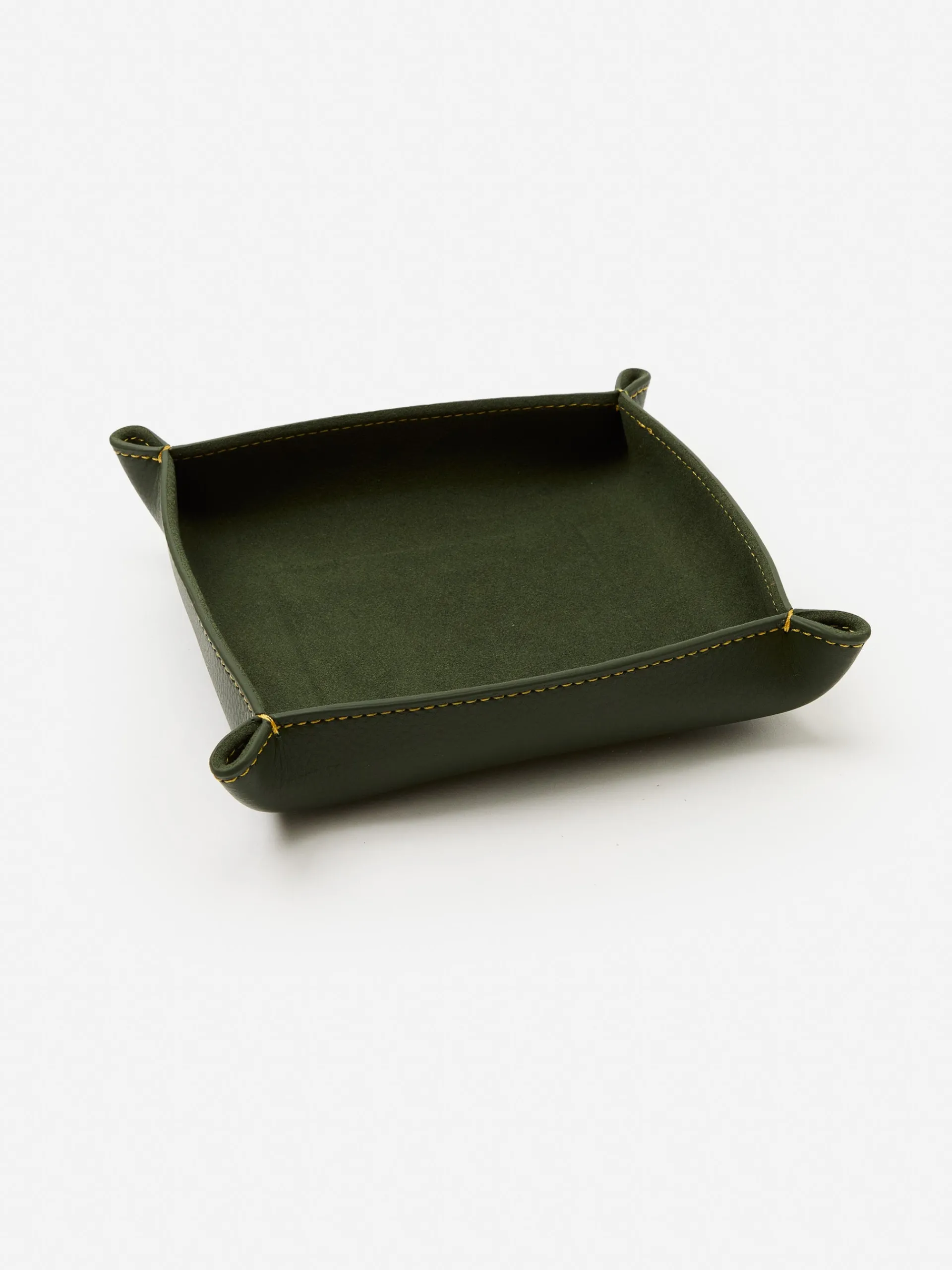 J.McLaughlin Leather Trinket Tray Green Clearance