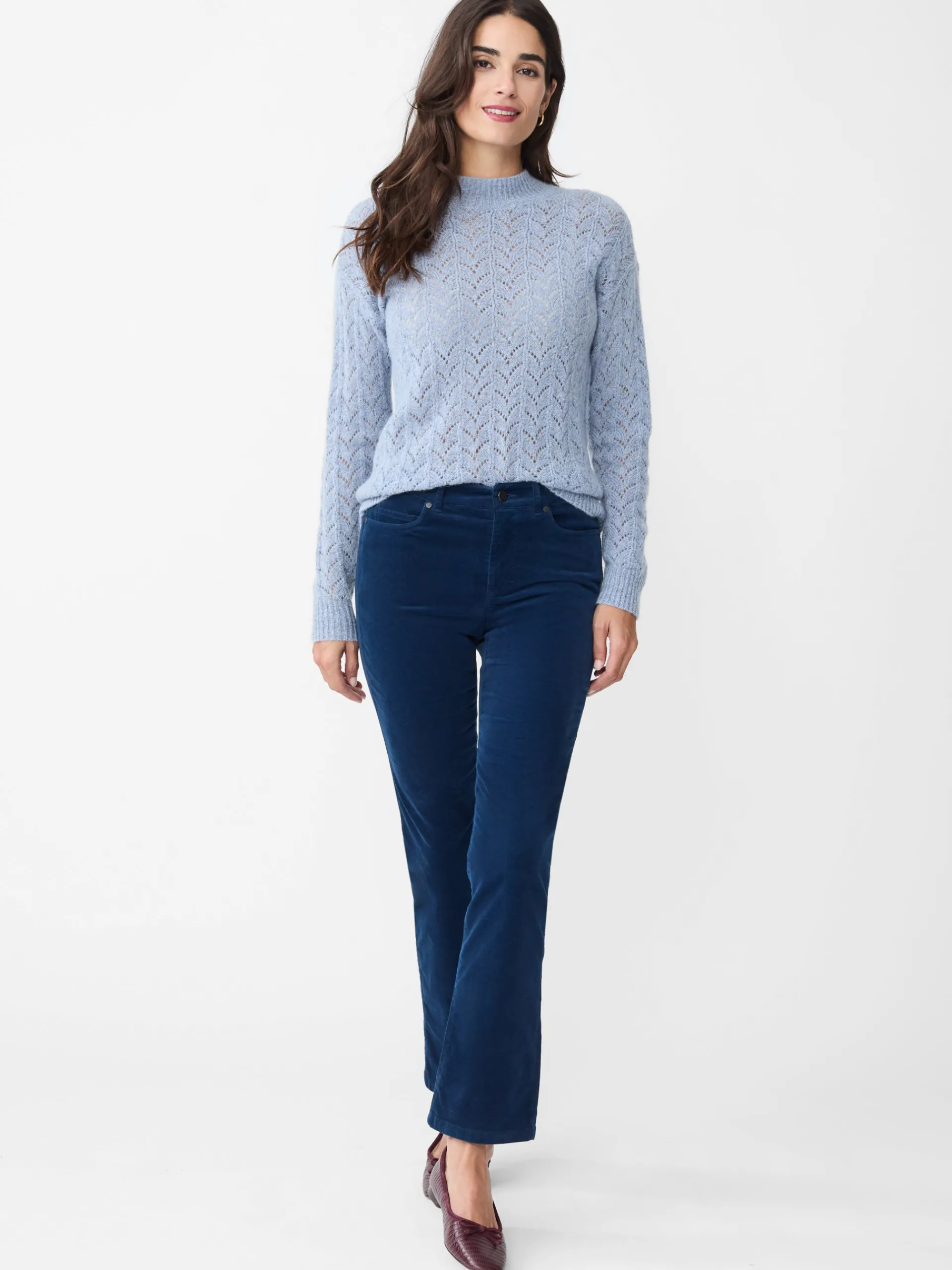 J.McLaughlin Lenni Velvet Jeans DeepSapphire Flash Sale