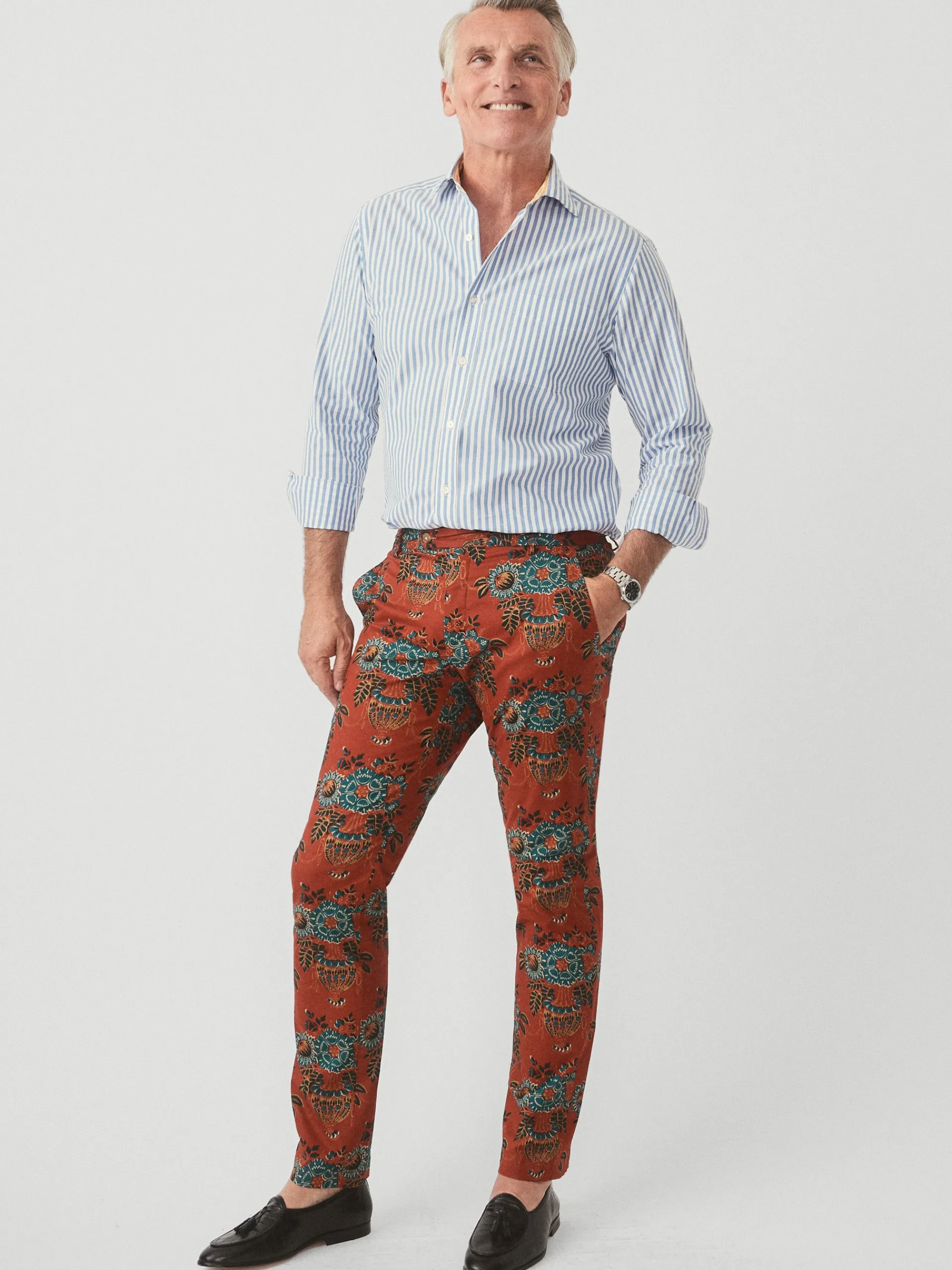 J.McLaughlin Lukas Pants in Vintage Bouquet Red/Multi Sale