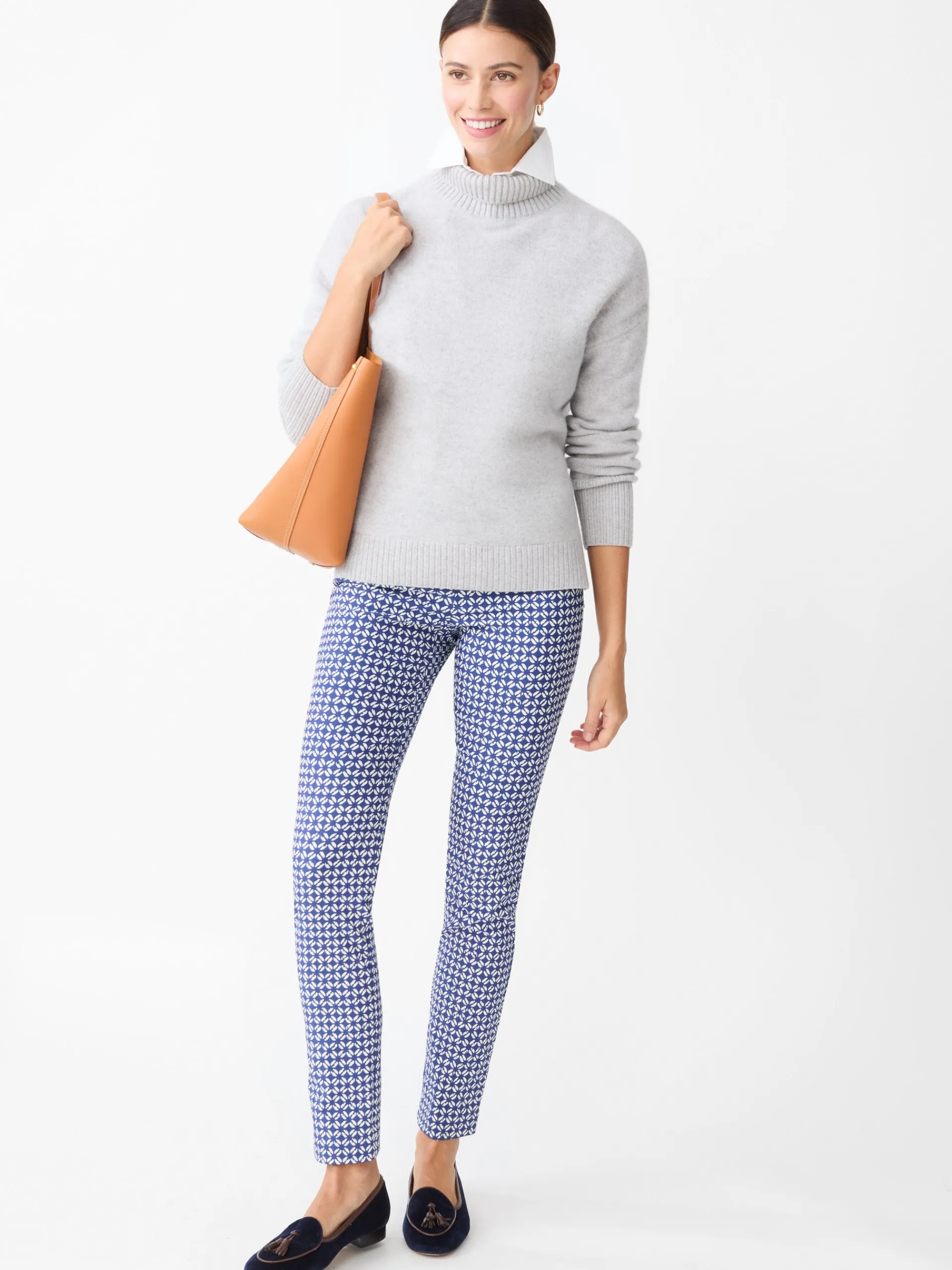 J.McLaughlin Masie Pants in Neo Sugar Cane DeepBlue/OffWhite Clearance