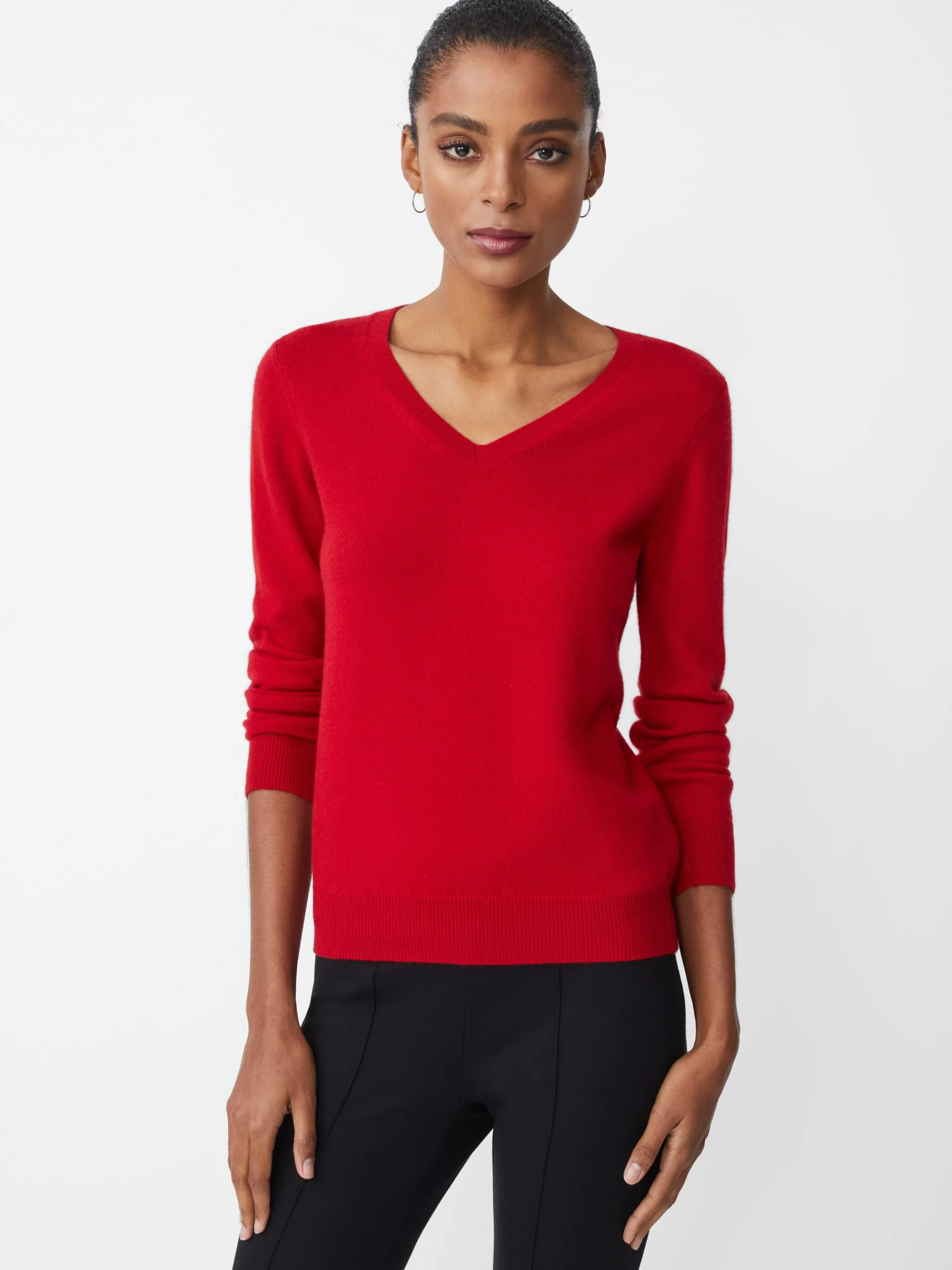 J.McLaughlin Maye Cashmere Sweater Rouge Clearance
