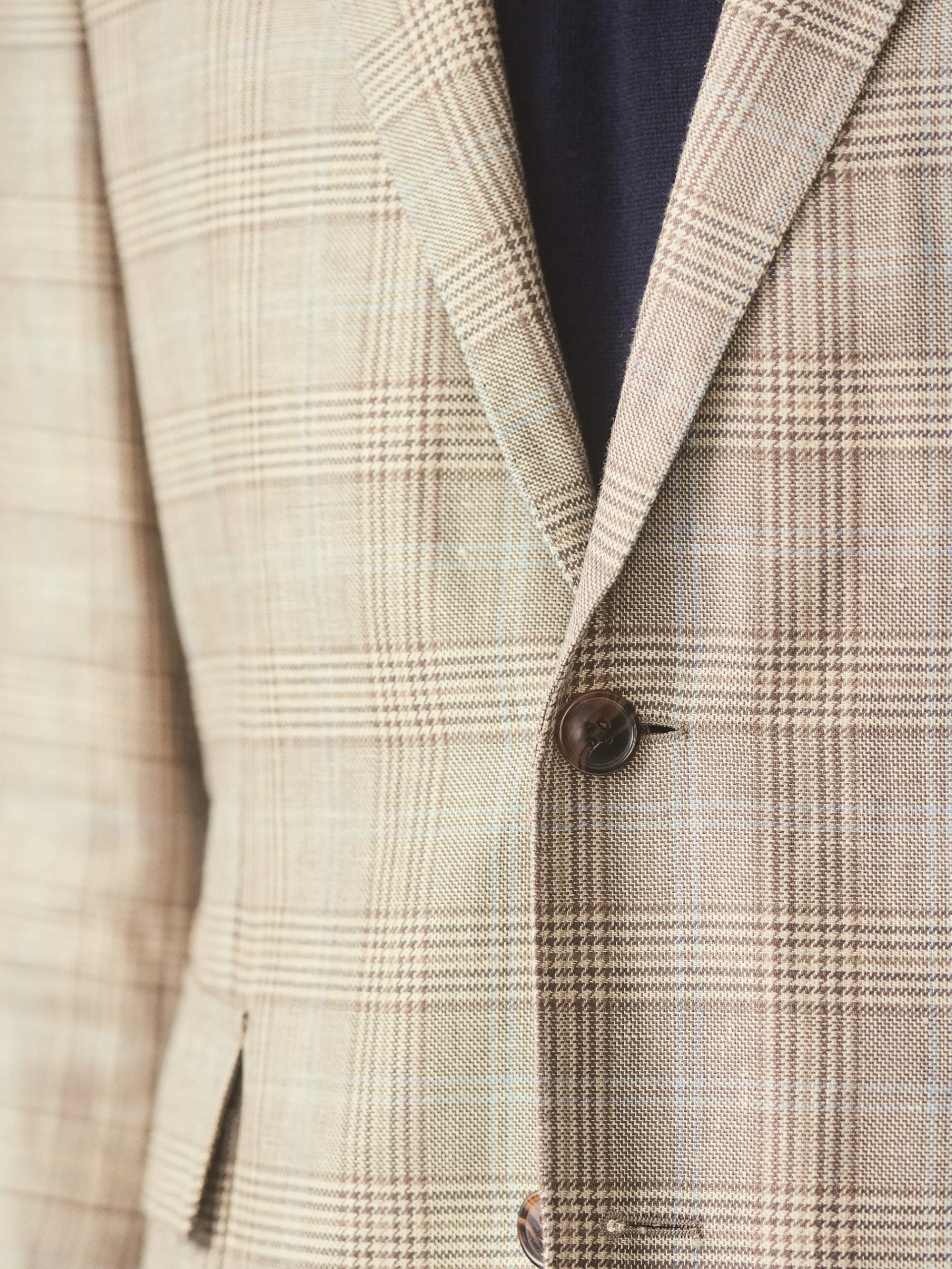 J.McLaughlin McCown Linen u0026 Wool Sport Coat in Glen Plaid Tan/Brown/Blue Shop
