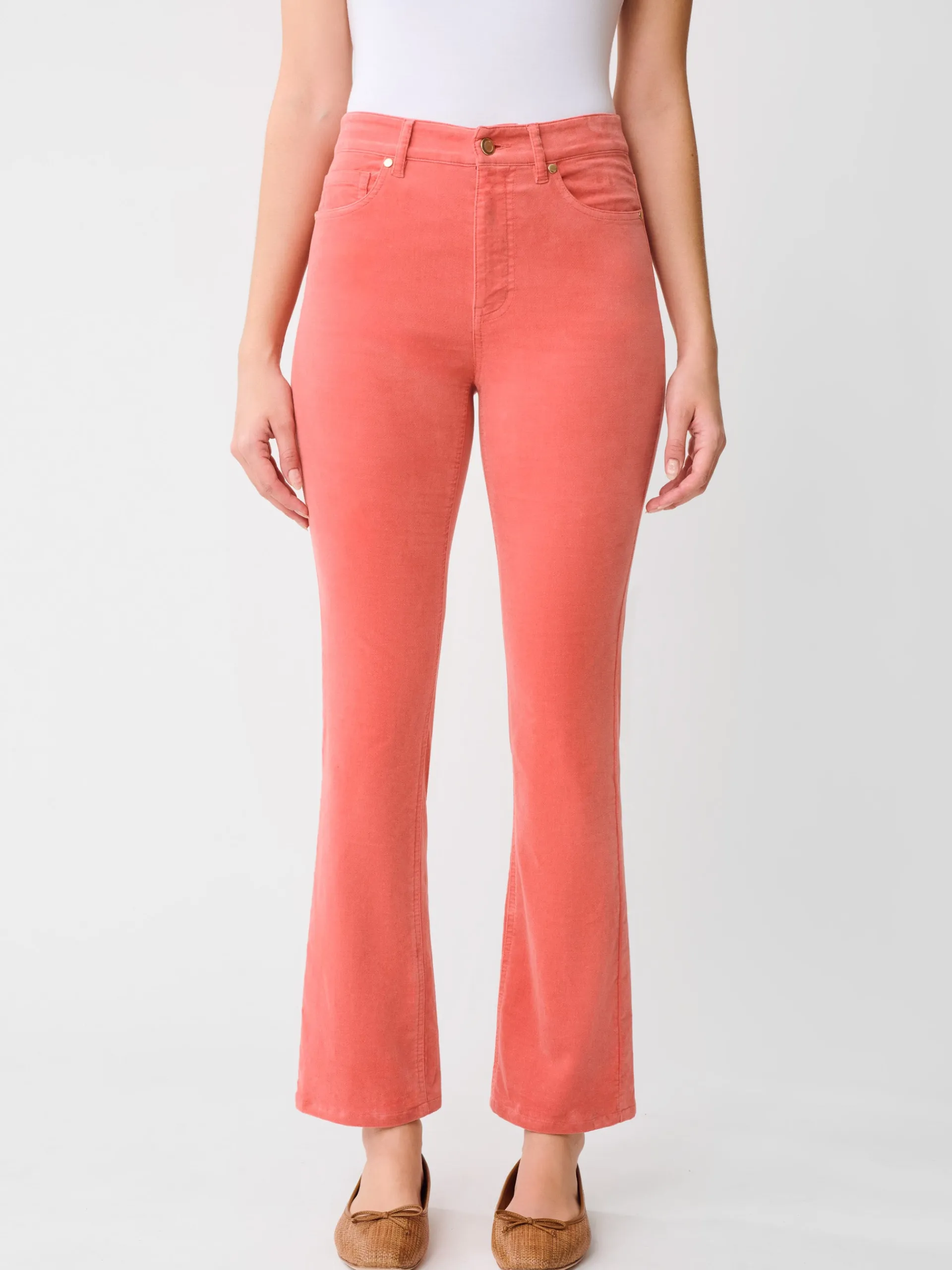 J.McLaughlin Milburn Velvet Jeans DeepCoral Sale