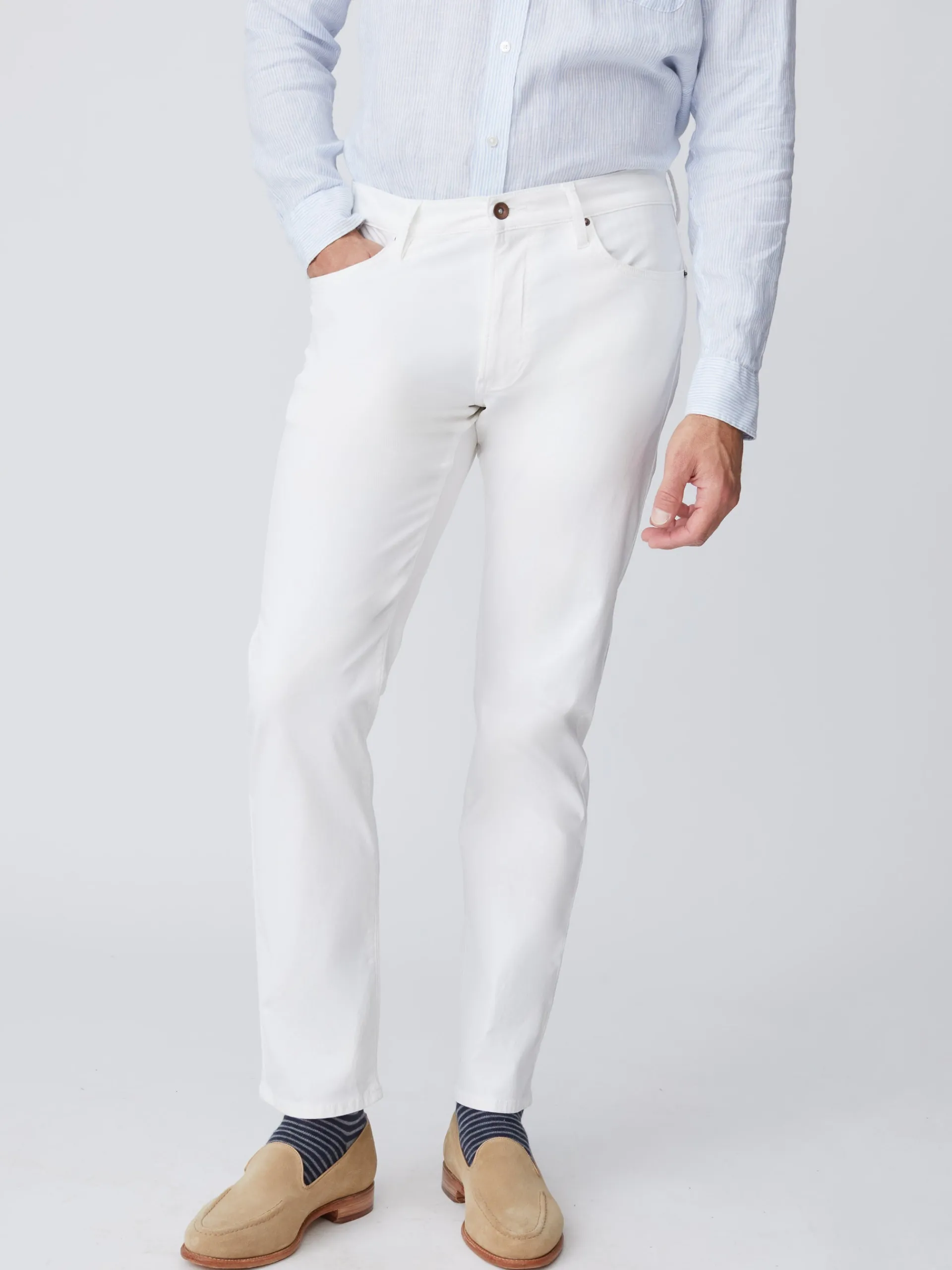 J.McLaughlin Parker 5-Pocket Straight Pants White Store