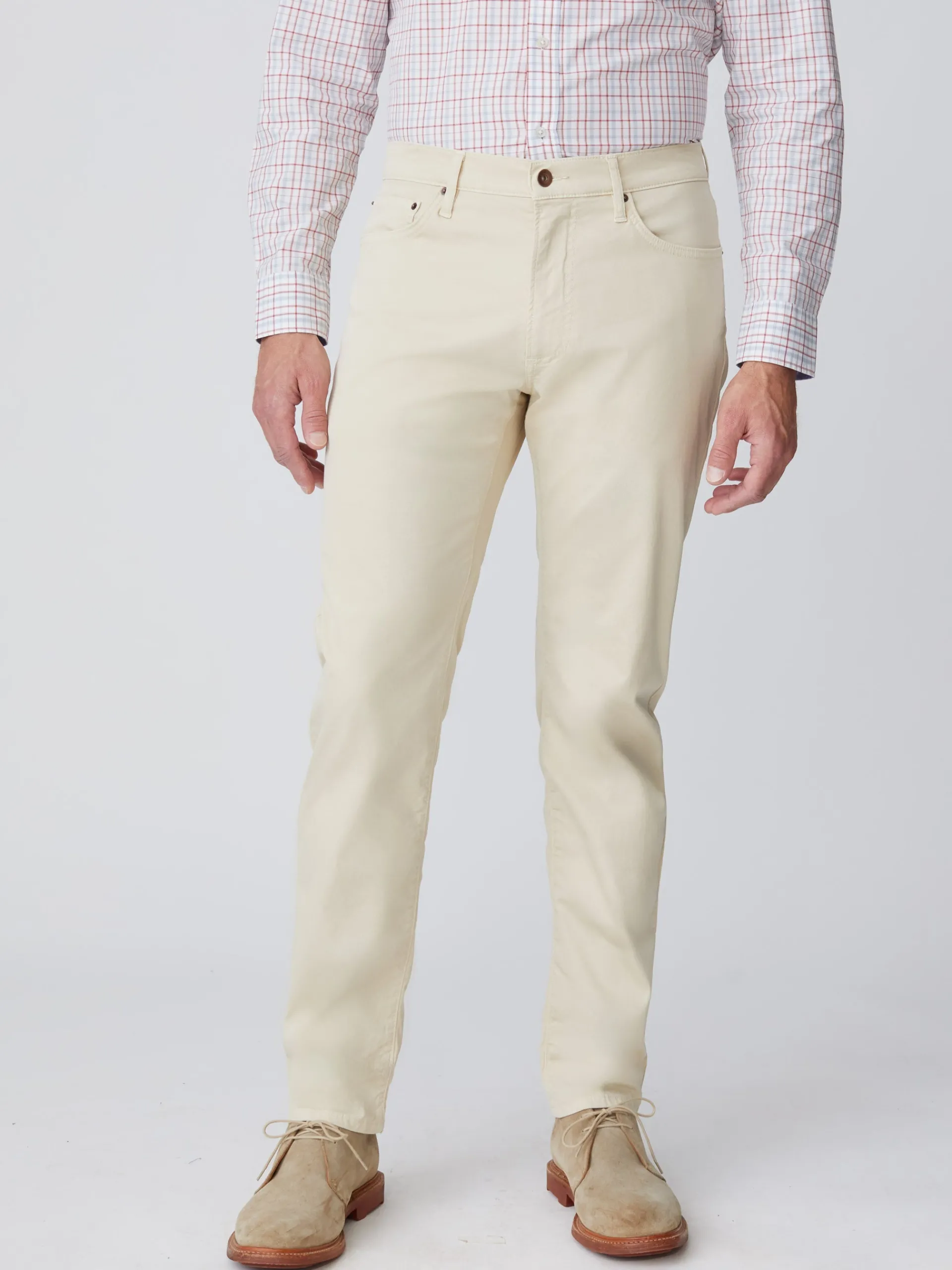 J.McLaughlin Parker 5-Pocket Straight Pants Sand Hot