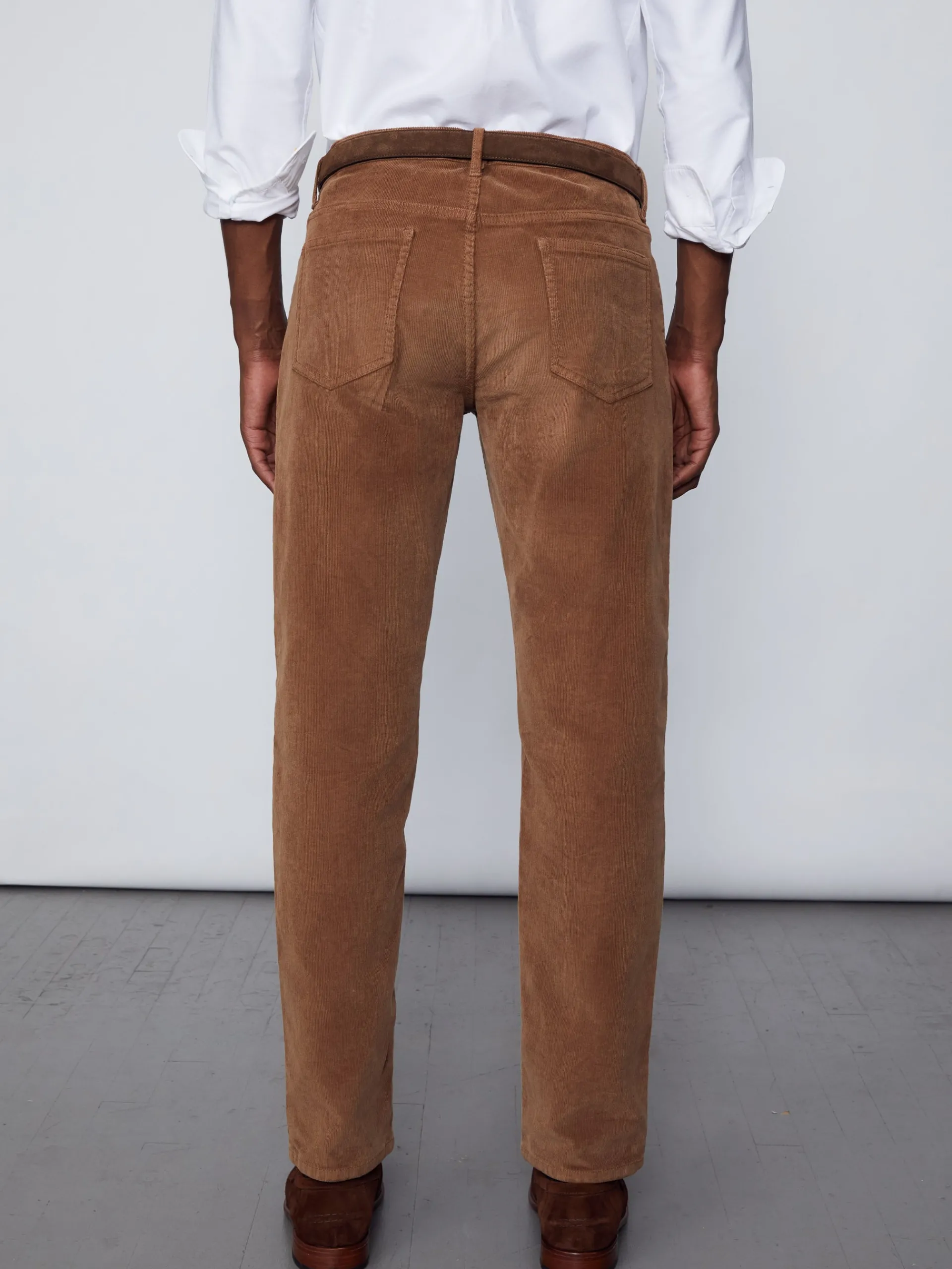 J.McLaughlin Parker 5-Pocket Straight Pants in Italian Stretch Cord Acorn Outlet