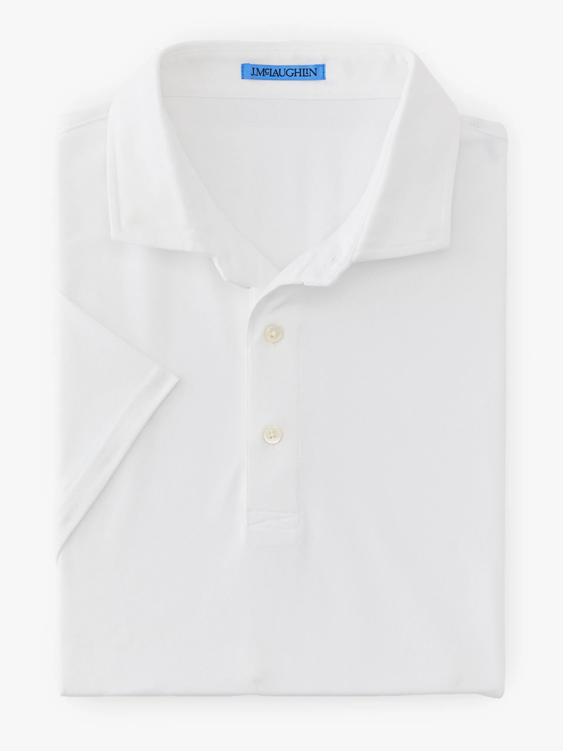 J.McLaughlin Peak Performance Polo White Flash Sale