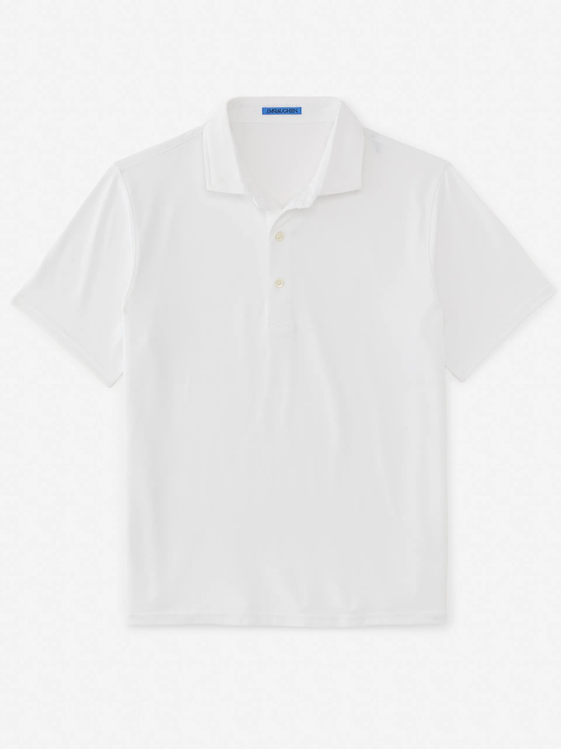 J.McLaughlin Peak Performance Polo White Flash Sale