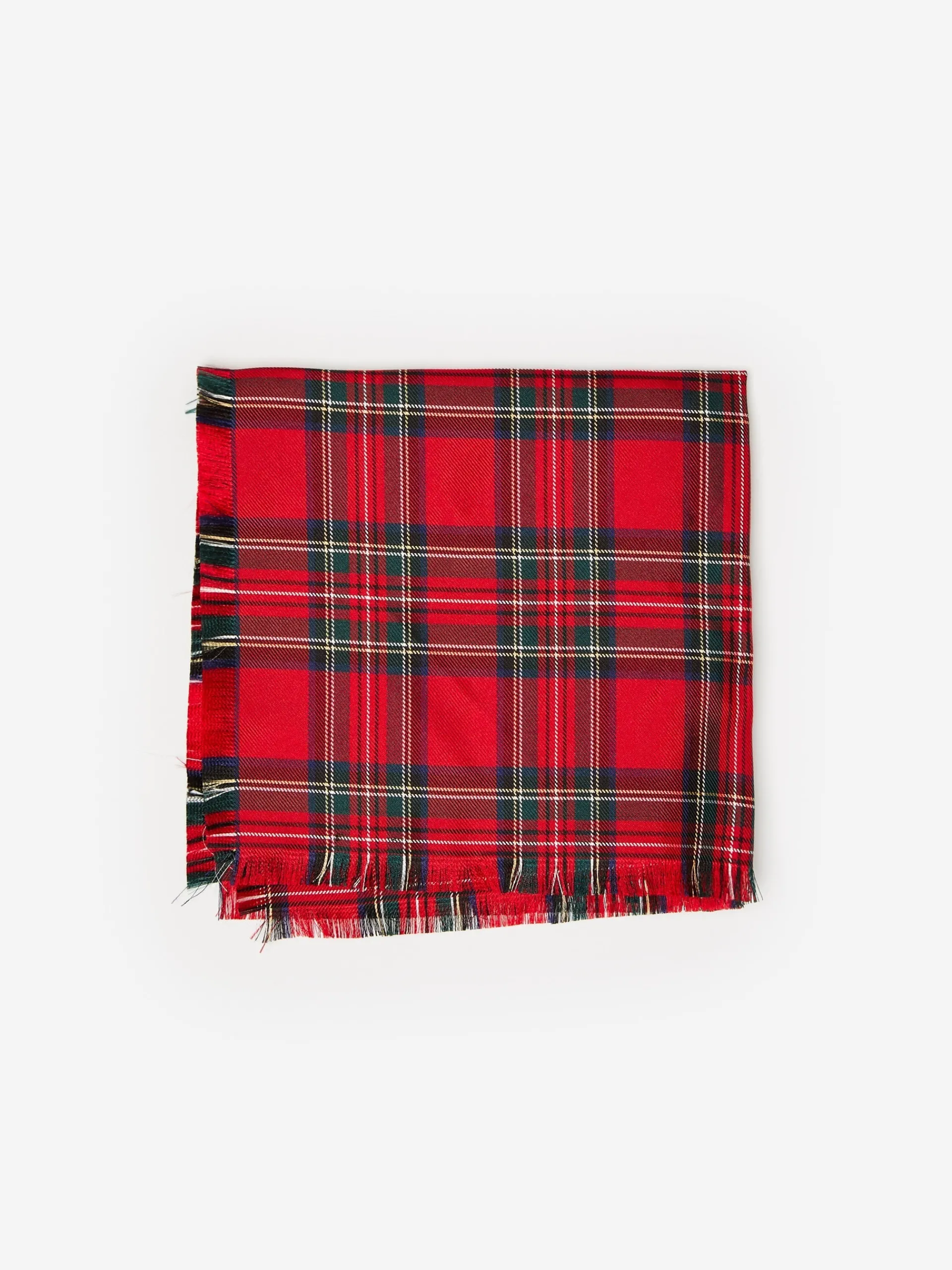 J.McLaughlin Pocket Square in Plaid RedMulti New