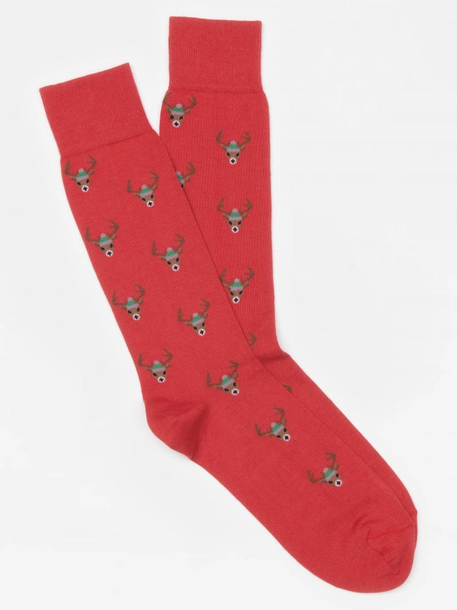 J.McLaughlin Reindeer with Hat Socks NantucketRed Store