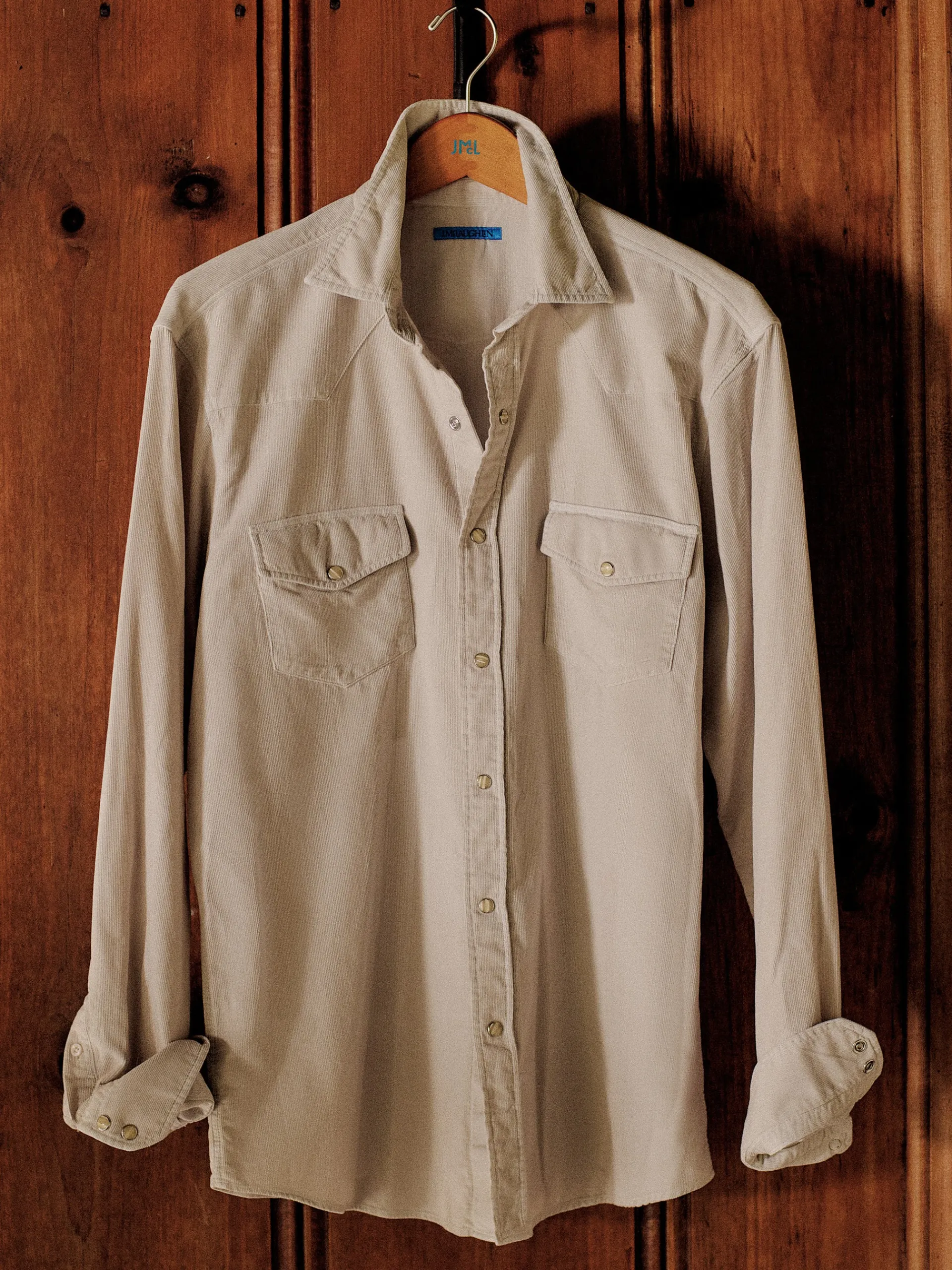 J.McLaughlin Scotto Cord Shirt Pumice Hot