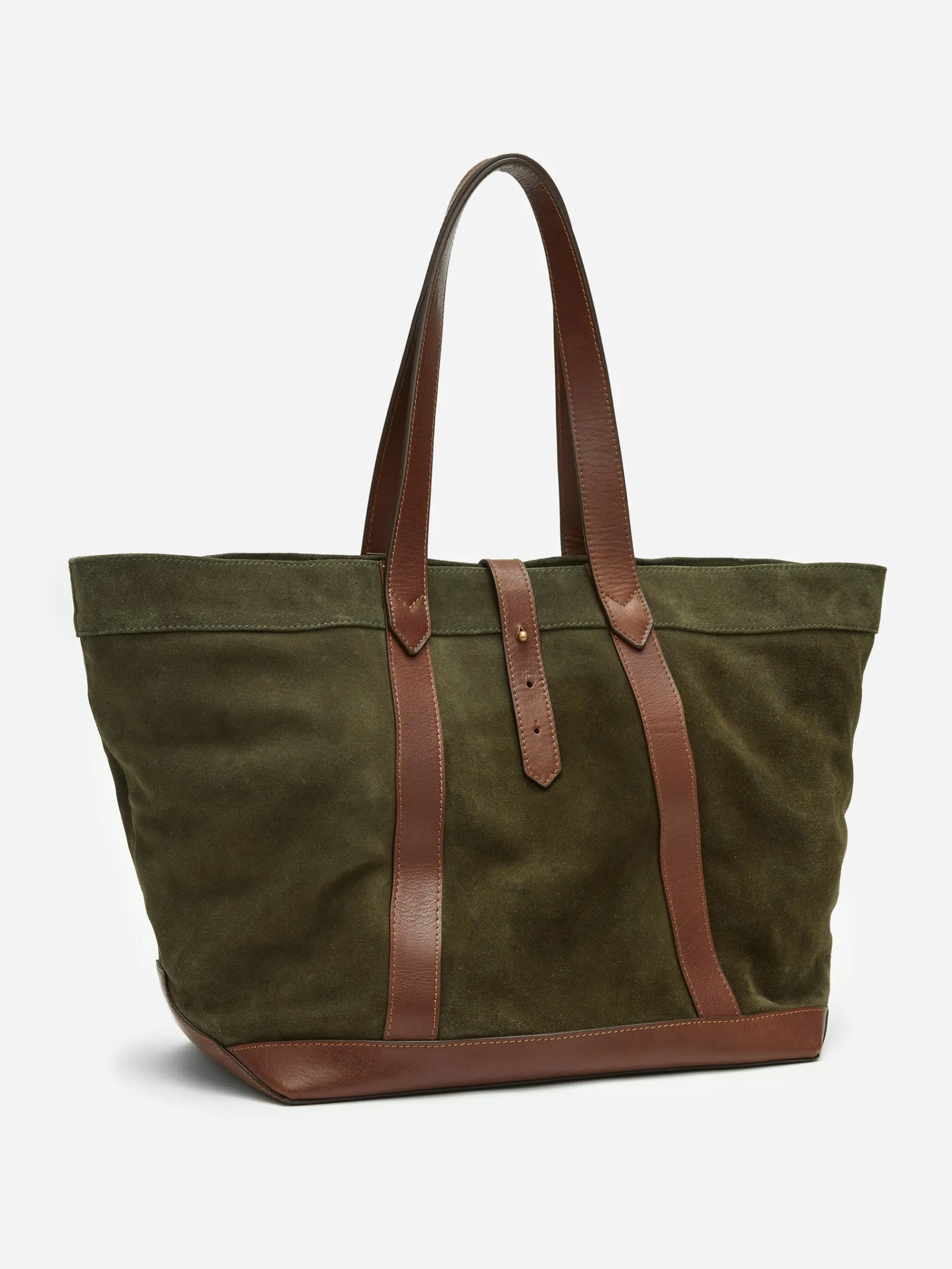 J.McLaughlin Sheldon Suede Tote DarkOlive Cheap