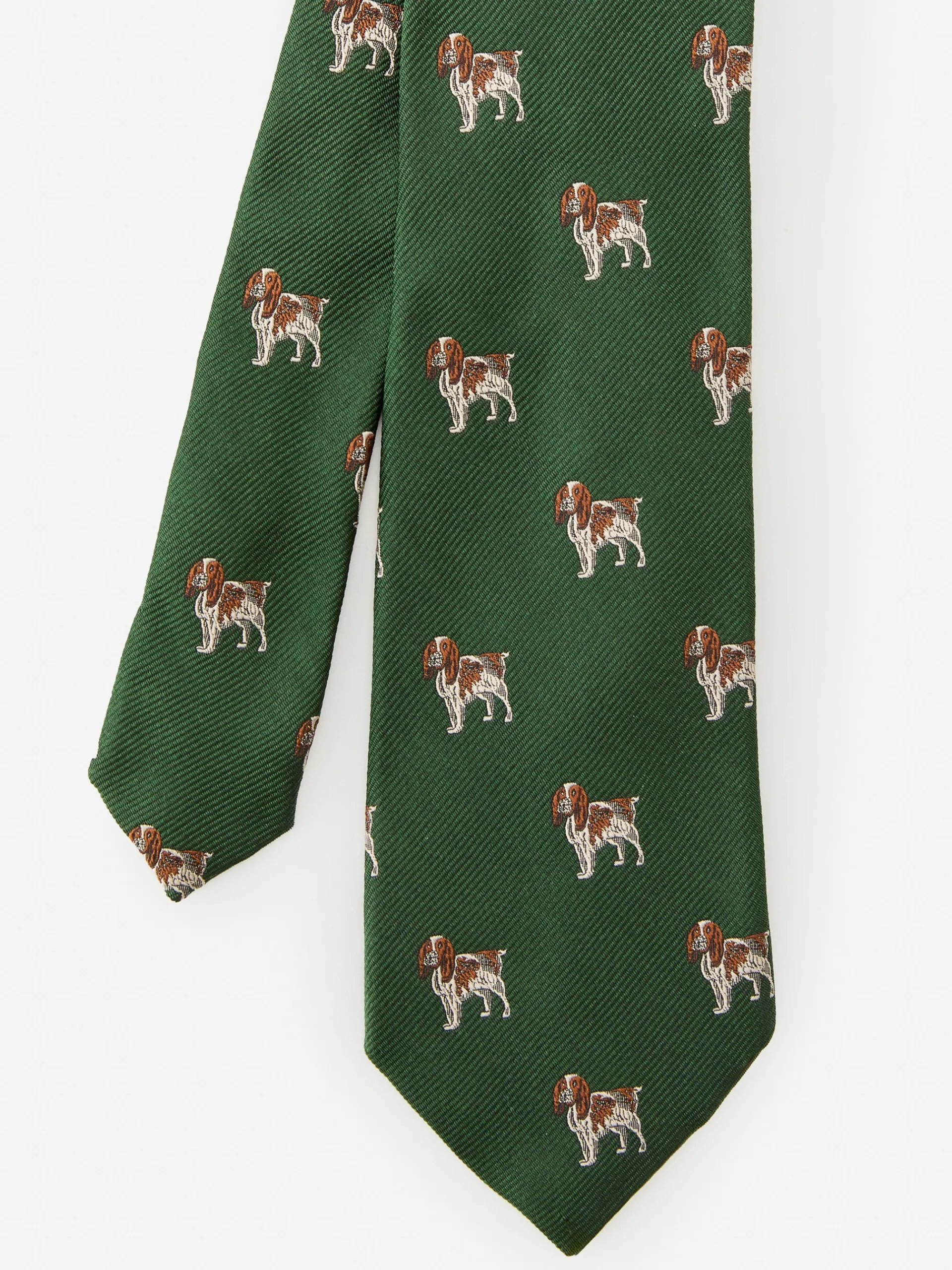 J.McLaughlin Silk Tie in Dog DarkGreen Outlet