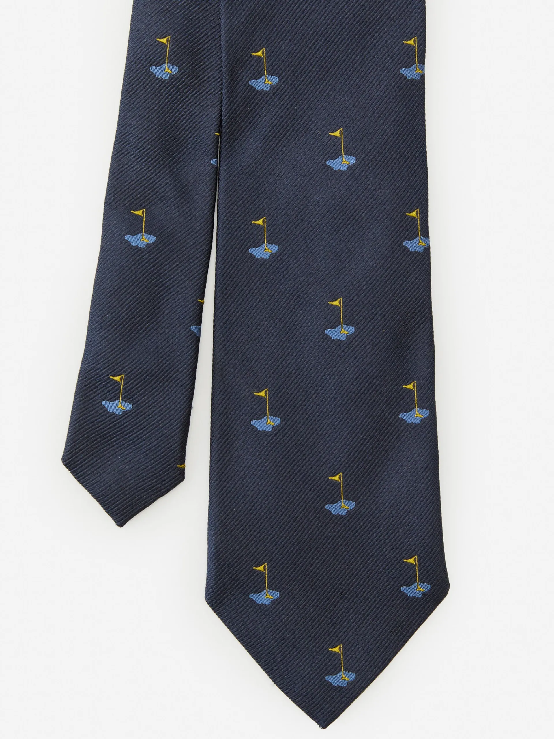 J.McLaughlin Silk Tie in Golf Navy Outlet