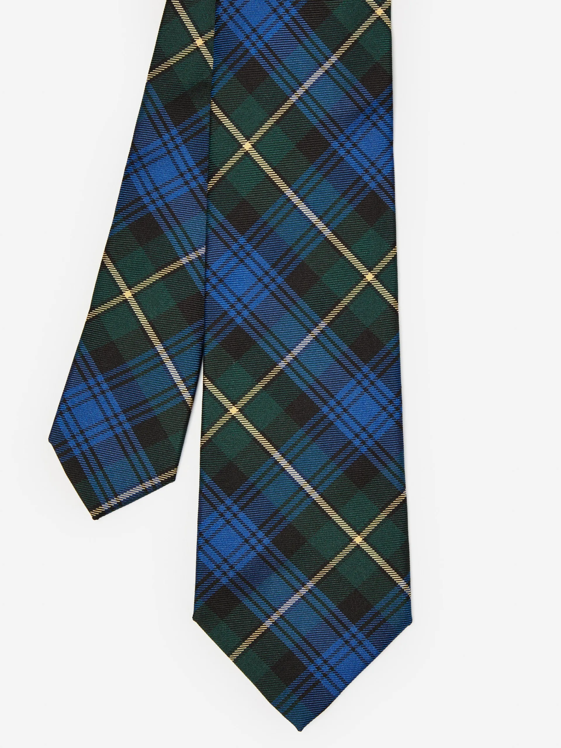 J.McLaughlin Silk Tie in Plaid GreenMulti New