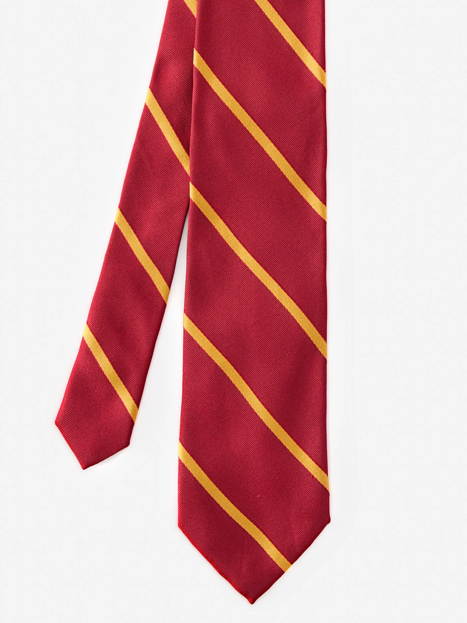 J.McLaughlin Silk Tie in Stripe Red/Gold Cheap