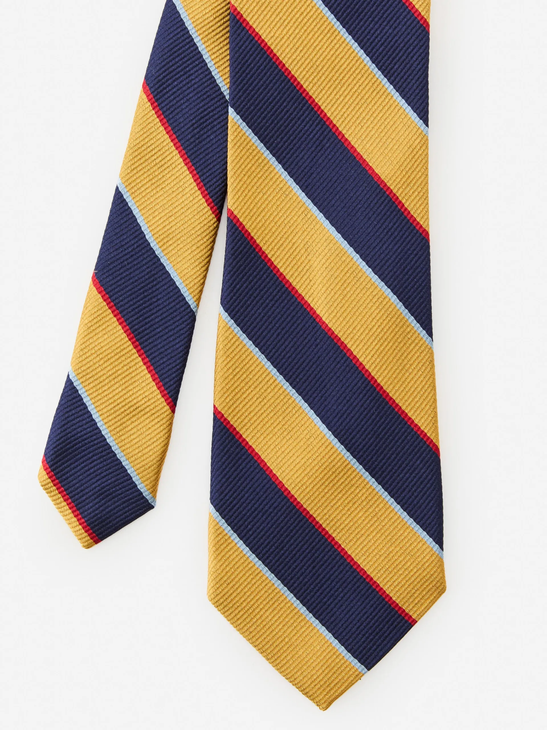 J.McLaughlin Silk Tie in Stripe Yellow/Blue Sale