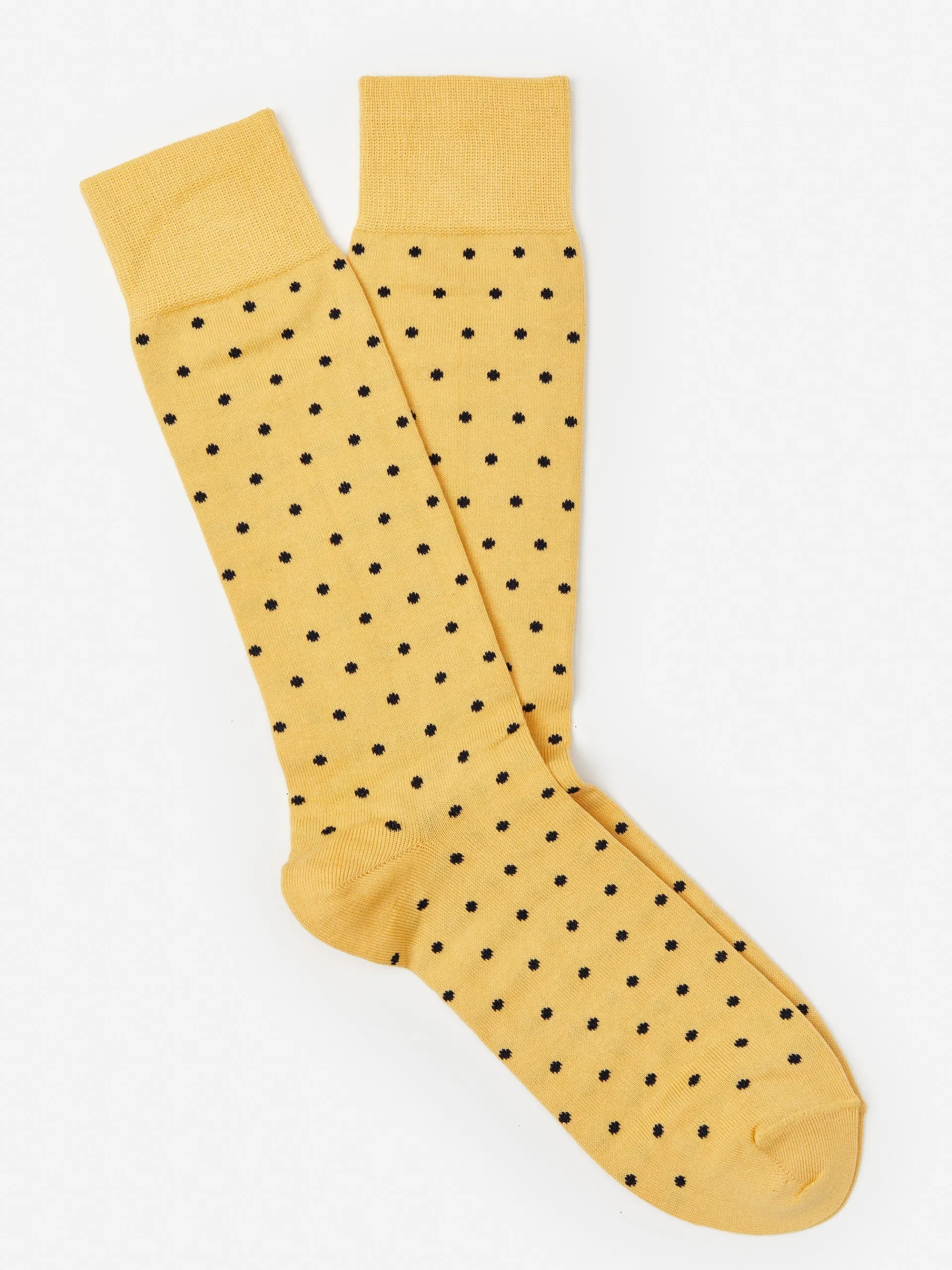 J.McLaughlin Socks in Polka Dots Yellow/Navy Fashion