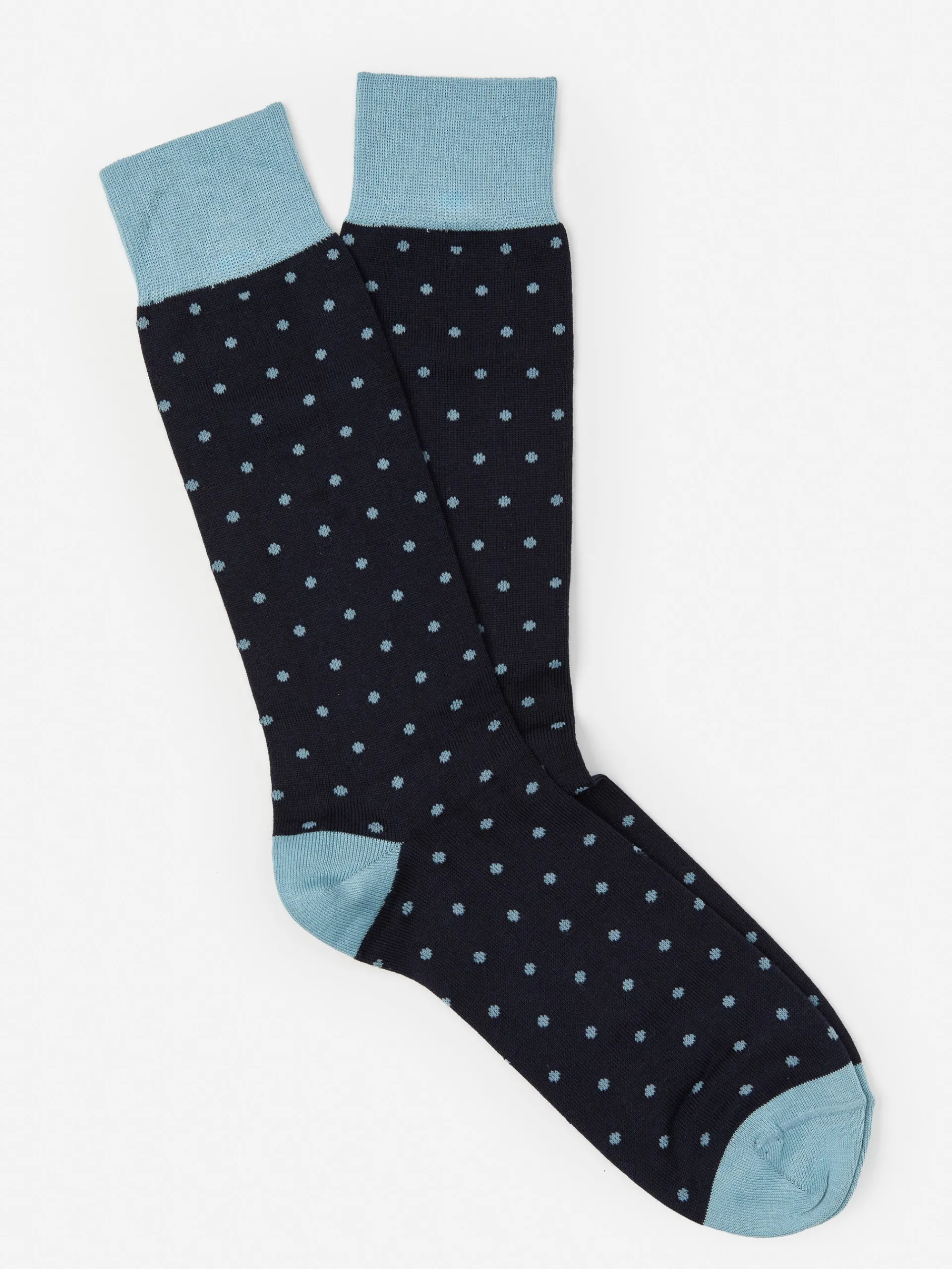 J.McLaughlin Socks in Polka Dots Aqua/Navy Outlet