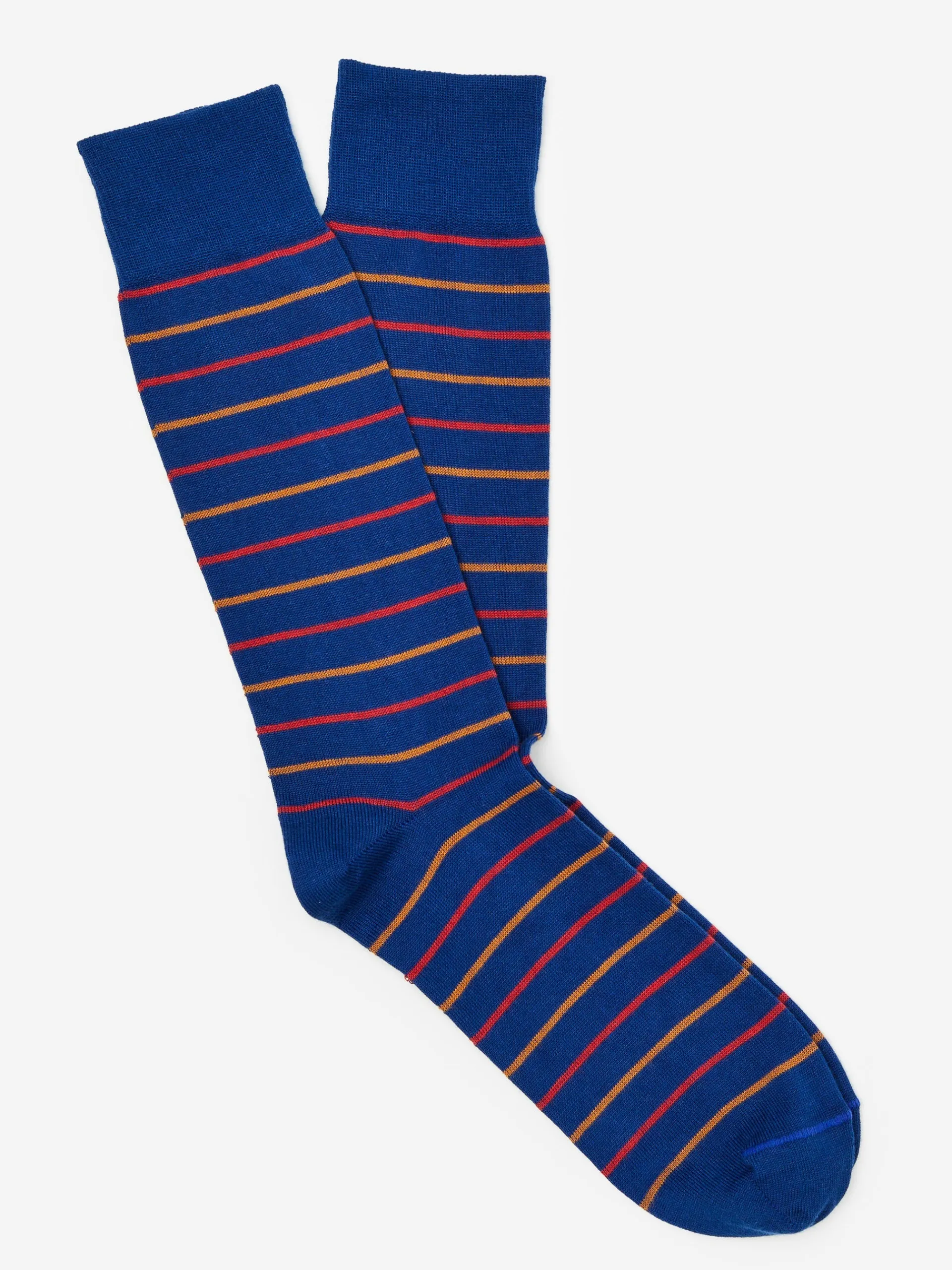 J.McLaughlin Socks in Stripe RoyalBlue/Red/Gold Clearance