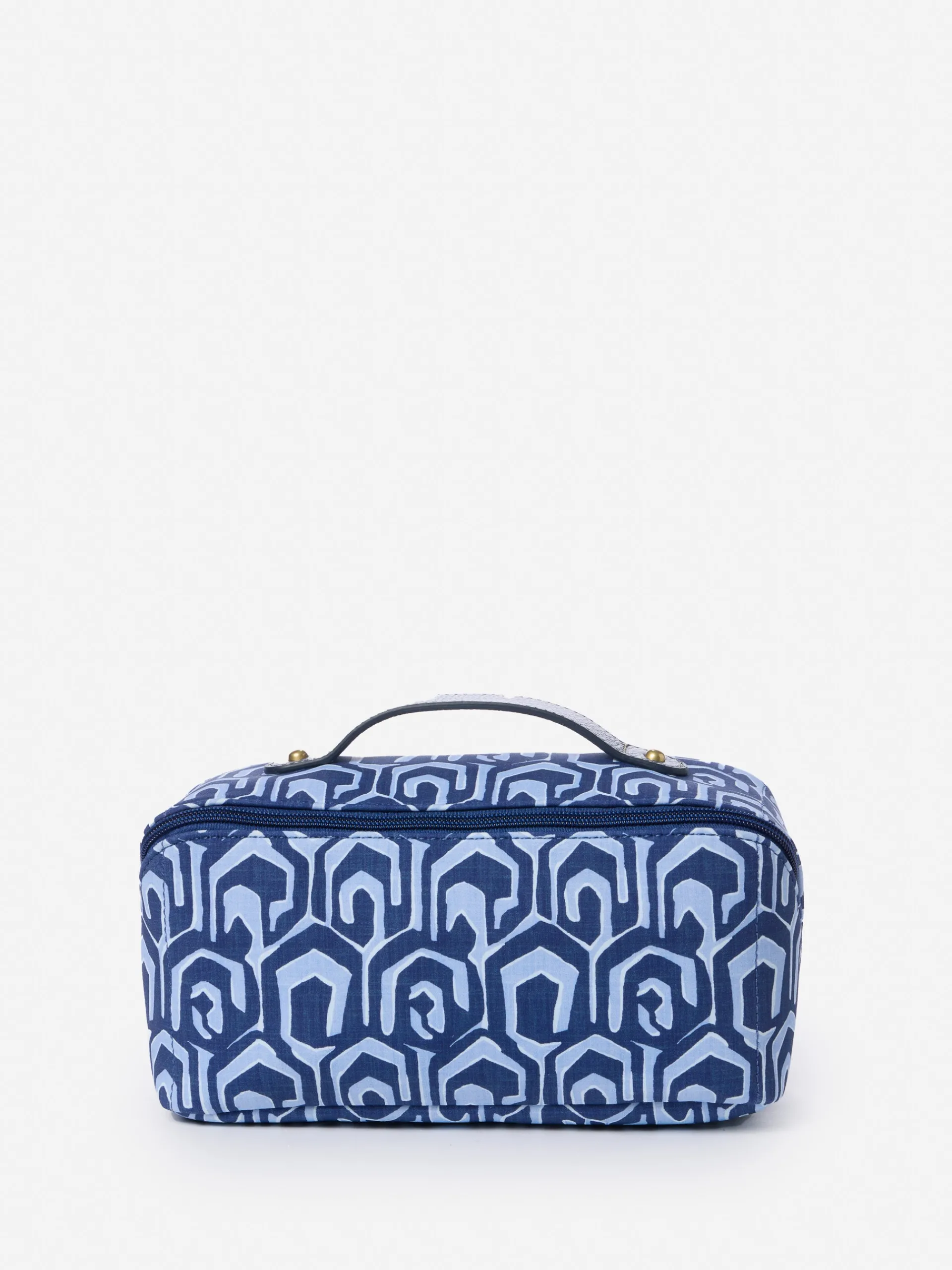 J.McLaughlin Stash Cosmetic Bag in Painted Labyrinth Navy/DarkBlue Online