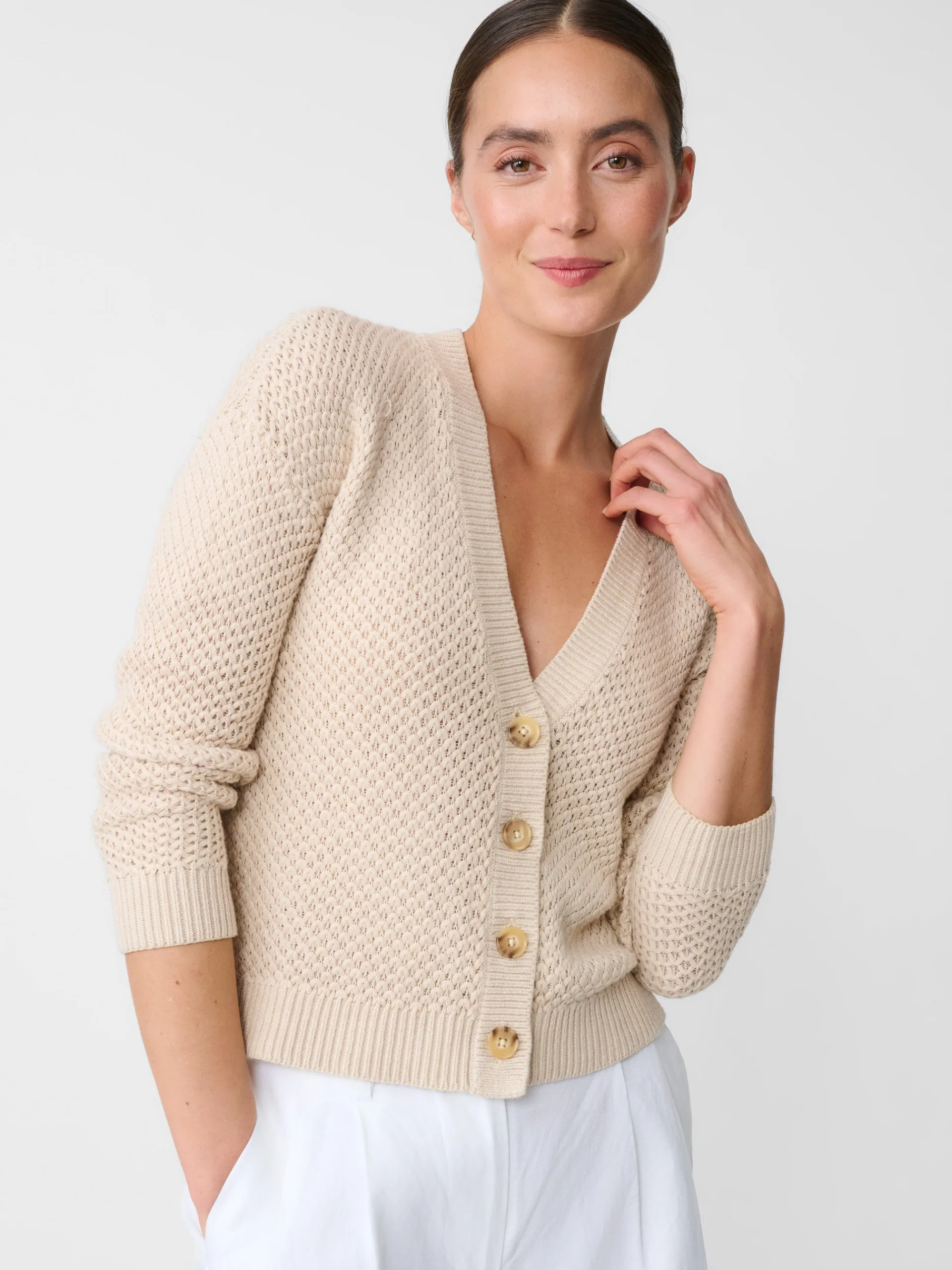 J.McLaughlin Tai Cardigan HeatherOatmeal Clearance