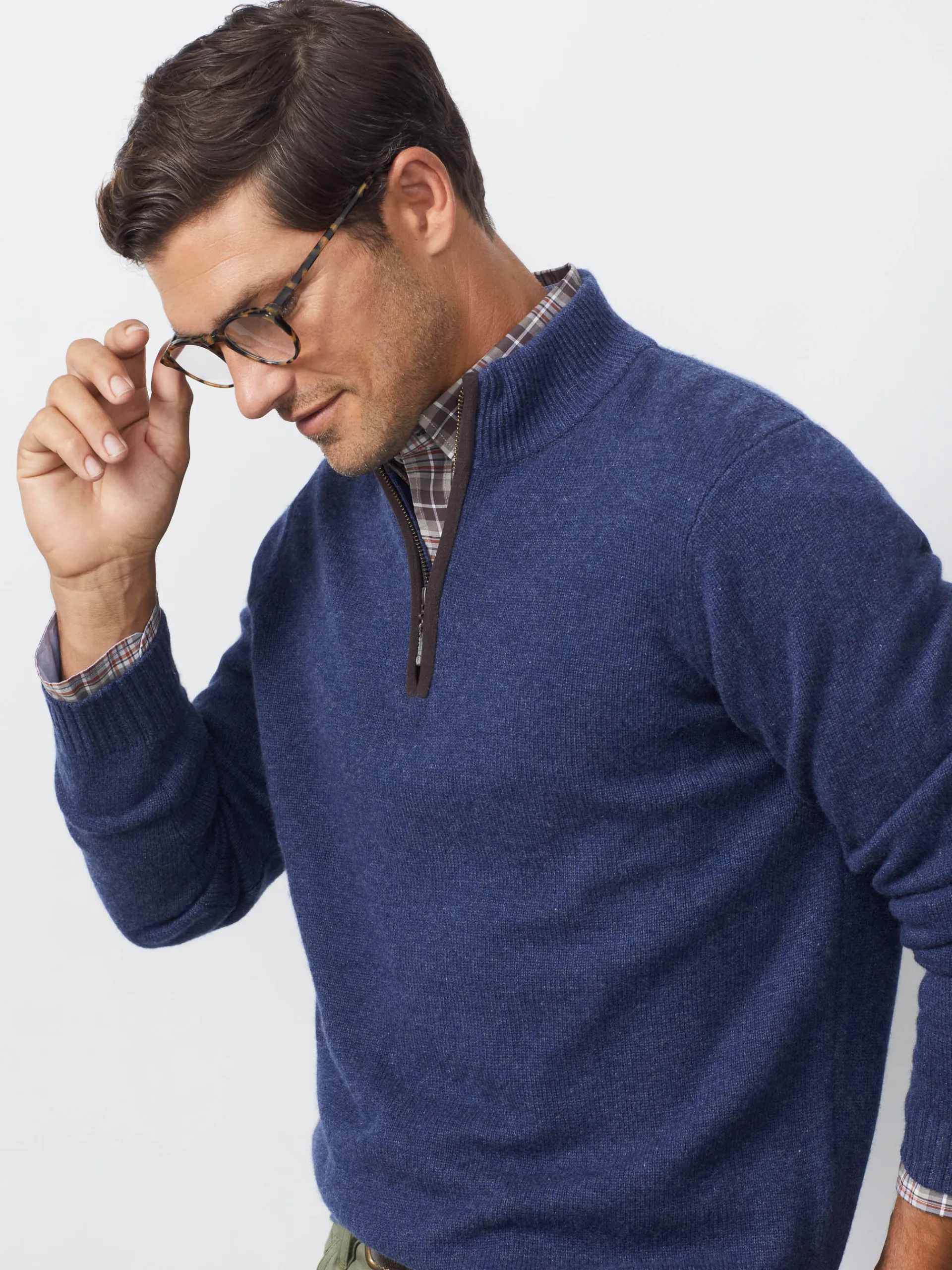 J.McLaughlin Tate Cashmere Sweater DarkDenim Best Sale