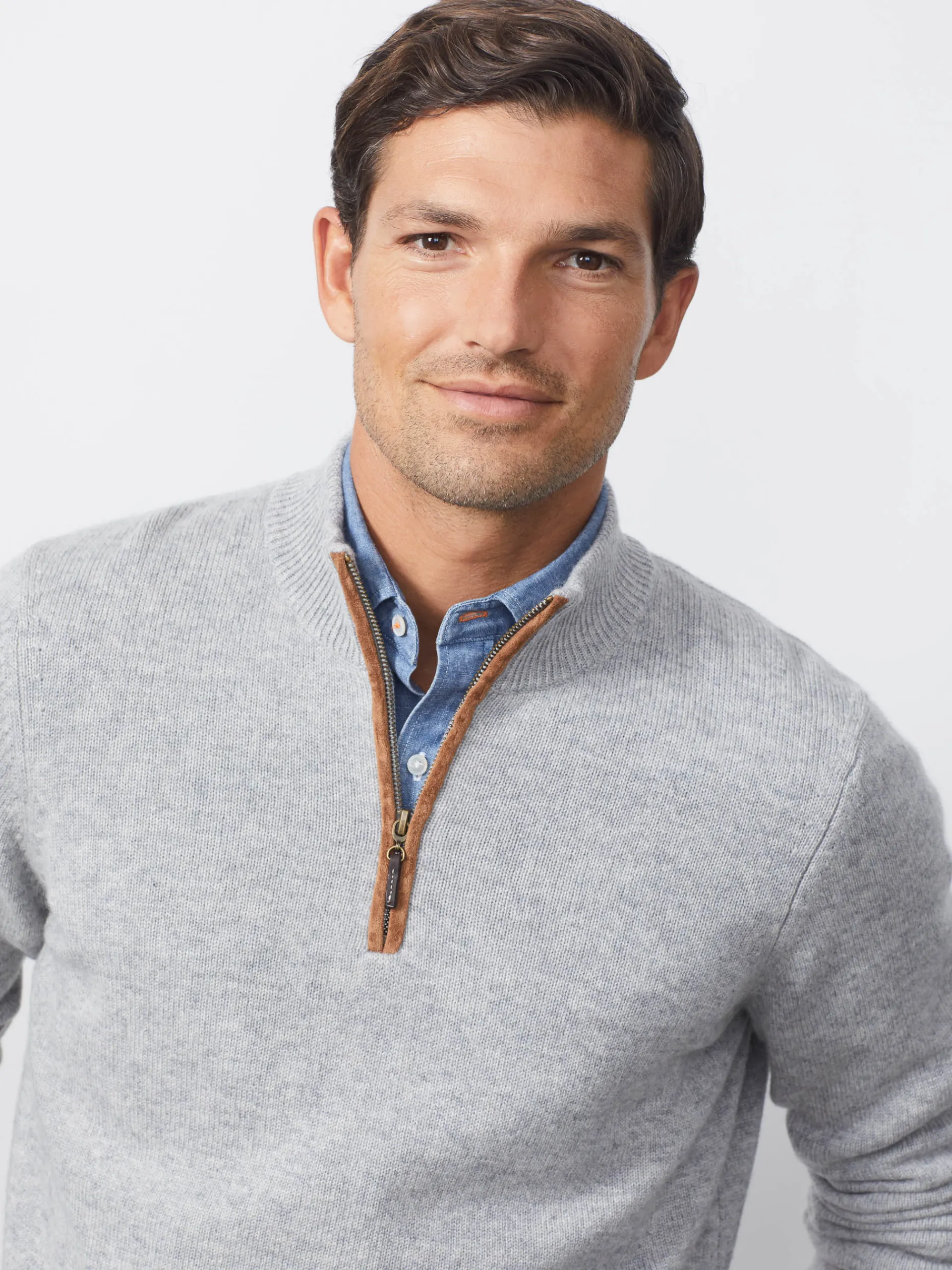 J.McLaughlin Tate Cashmere Sweater LightGray New
