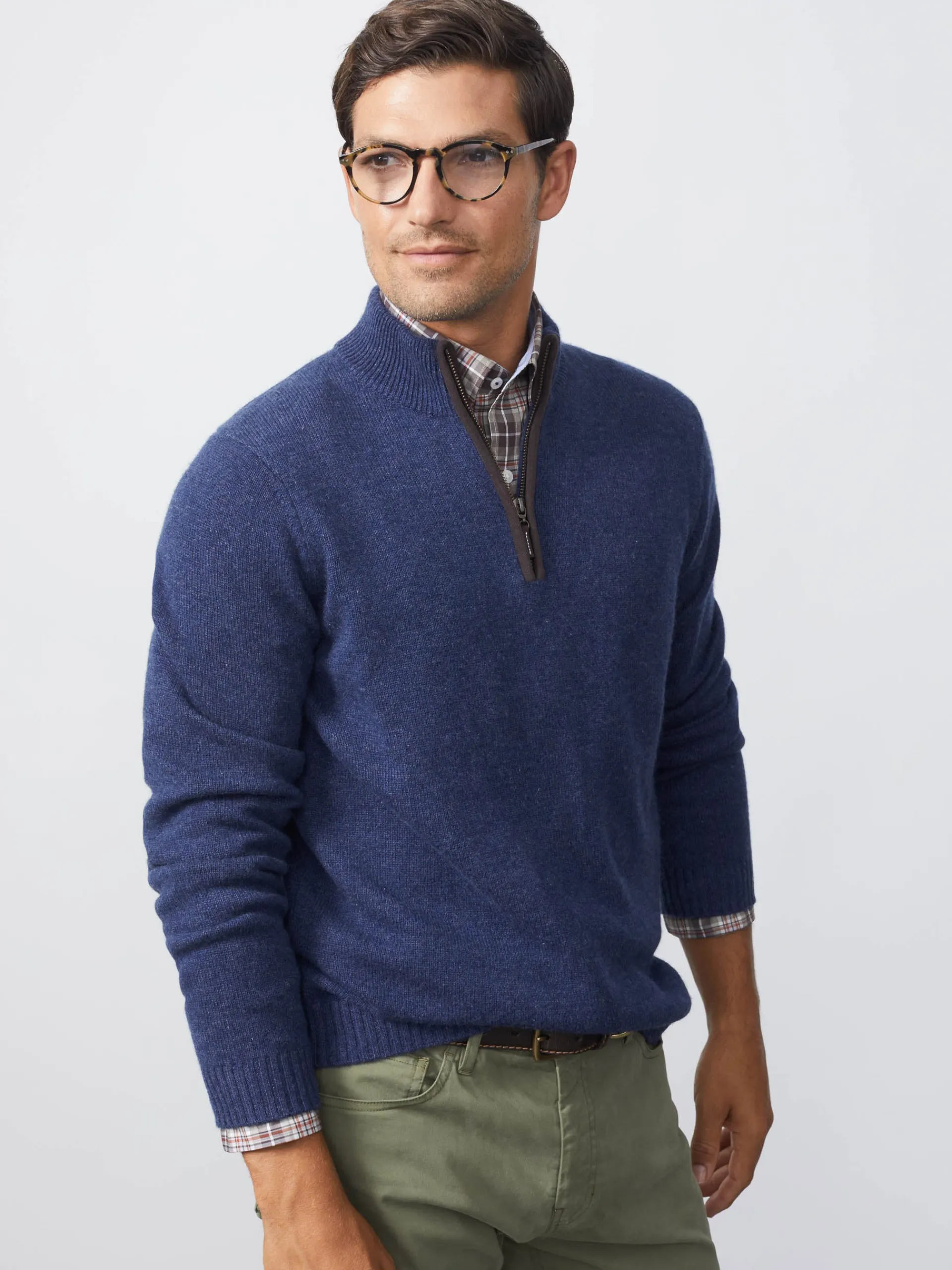 J.McLaughlin Tate Cashmere Sweater DarkDenim Best Sale