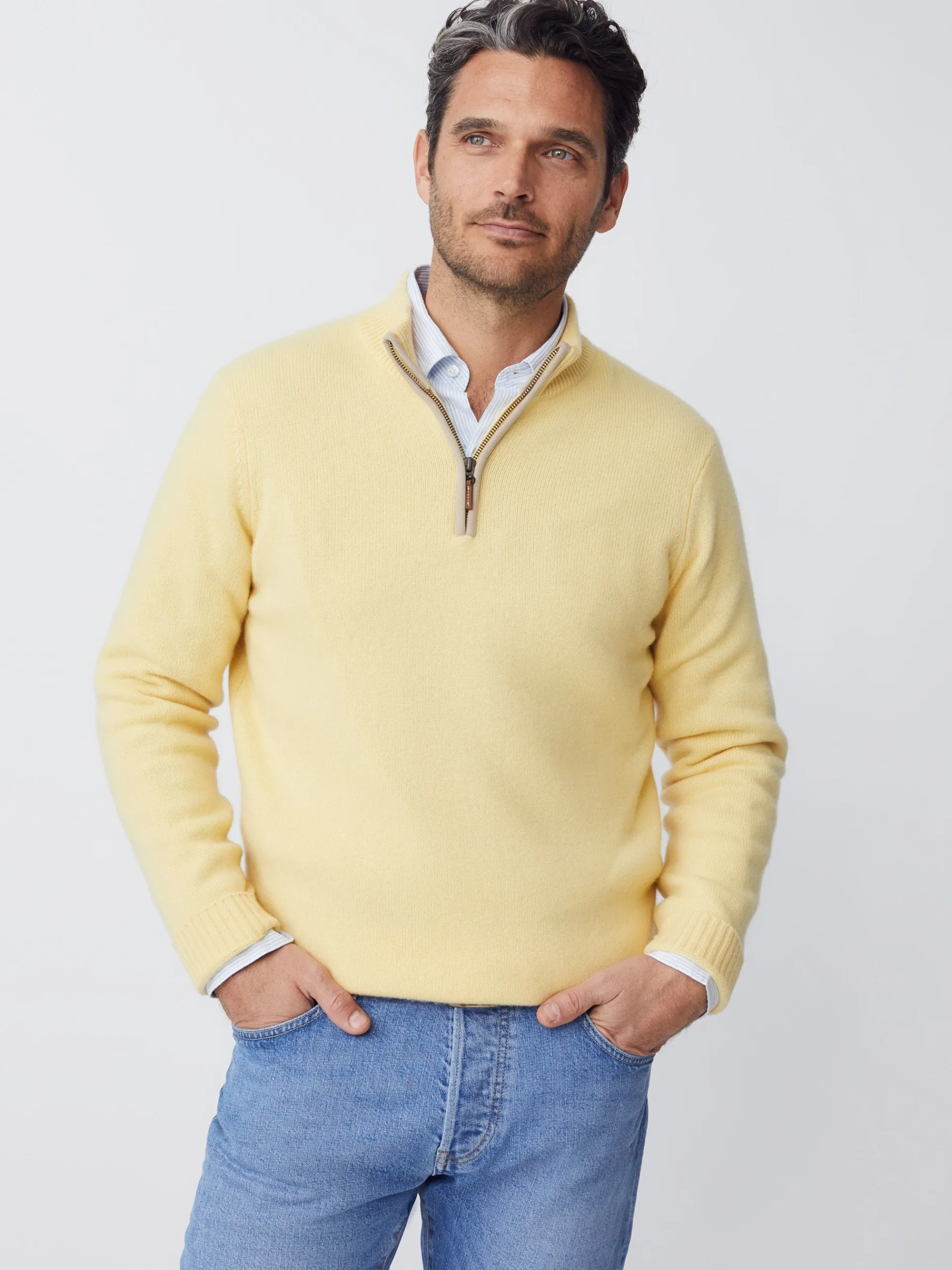 J.McLaughlin Tate Cashmere Sweater Yellow New