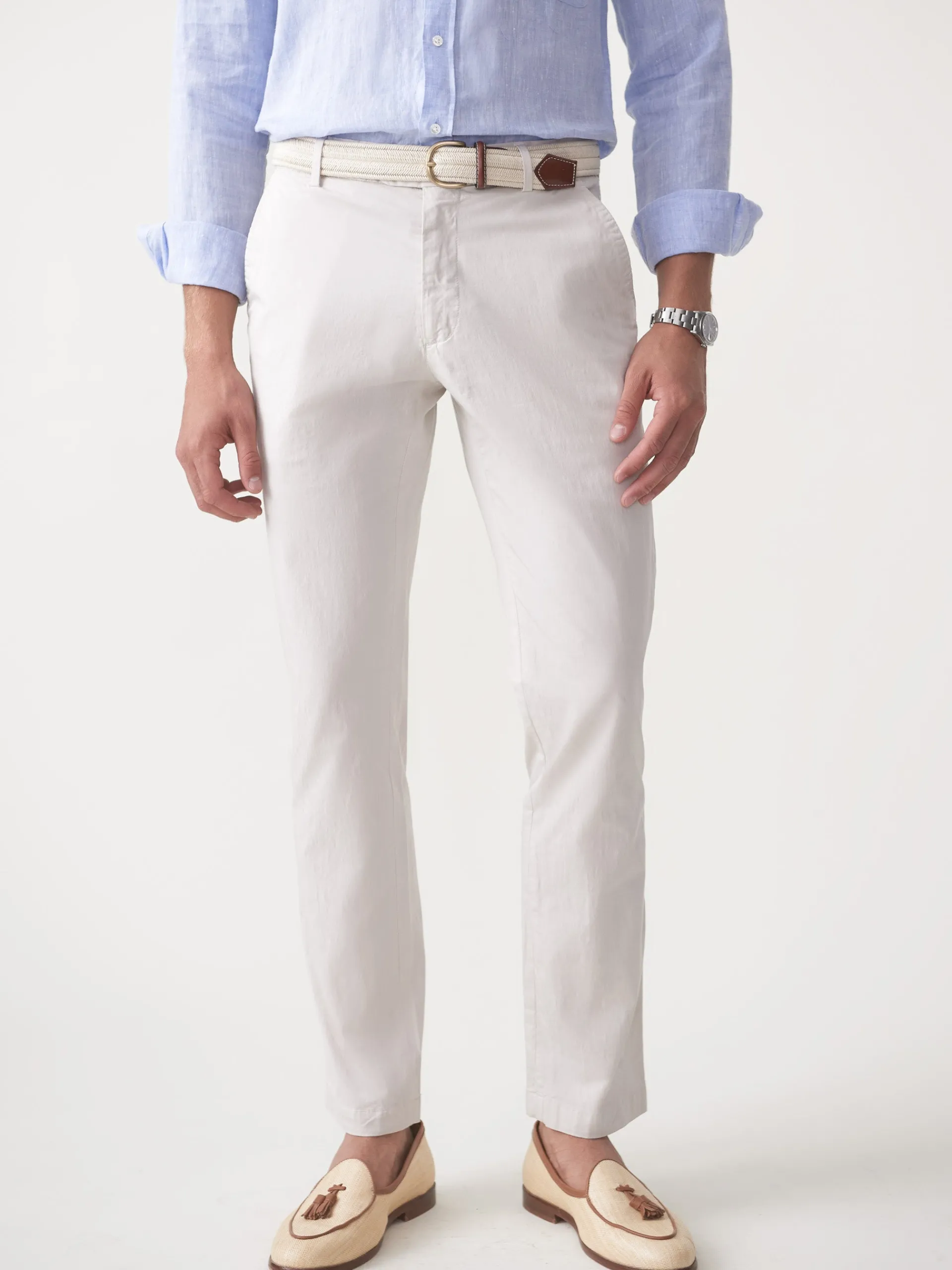 J.McLaughlin Taylor Straight-Fit Chino in Italian Twill Stone Clearance