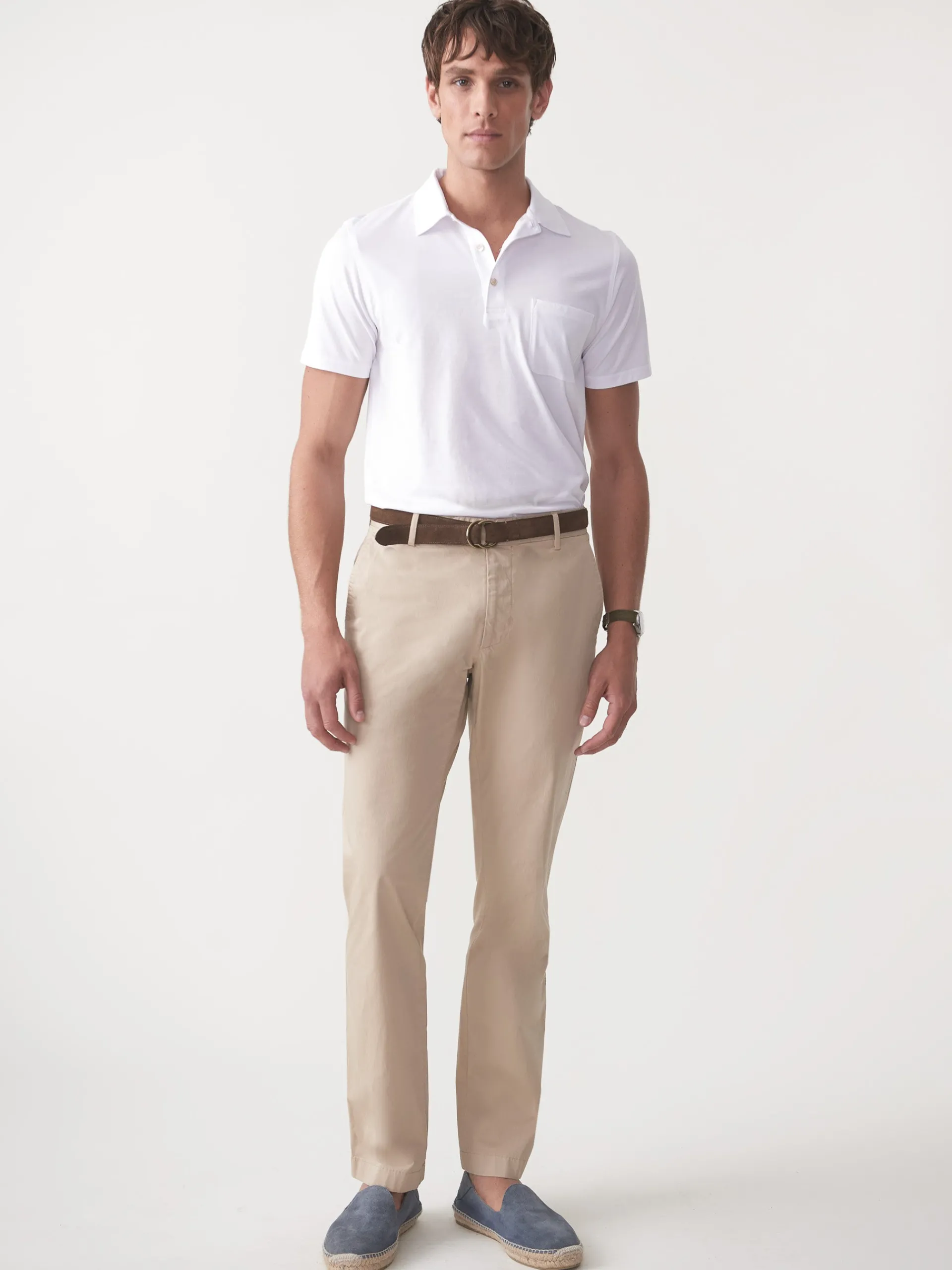 J.McLaughlin Taylor Straight-Fit Chino in Italian Twill Khaki Hot